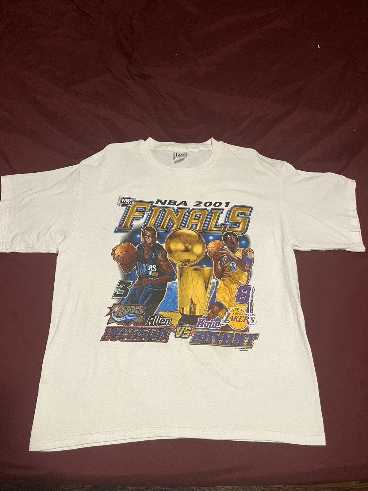 Vintage 2001 NBA Finals Kobe Bryant VS Allen Iverson T-Shirt Size XLarge  New DS