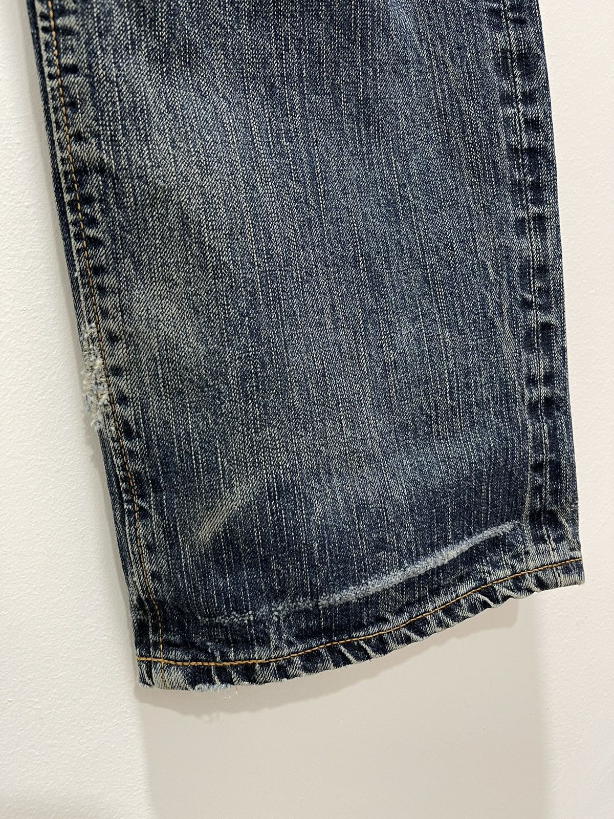 Edwin VINTAGE EDWIN 505 SELVEDGE RIPPED DISTRESSED DENIM JEANS Size US 31 - 10 Thumbnail