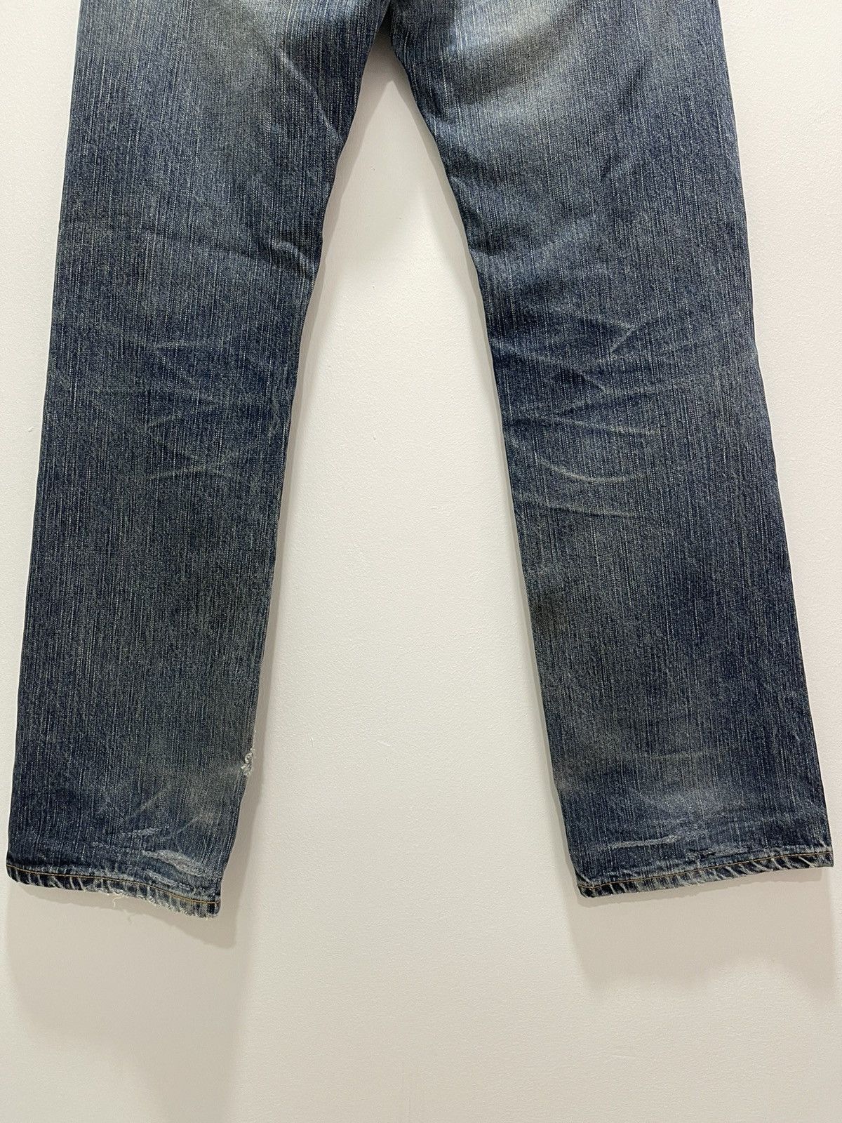 Edwin VINTAGE EDWIN 505 SELVEDGE RIPPED DISTRESSED DENIM JEANS Size US 31 - 17 Thumbnail