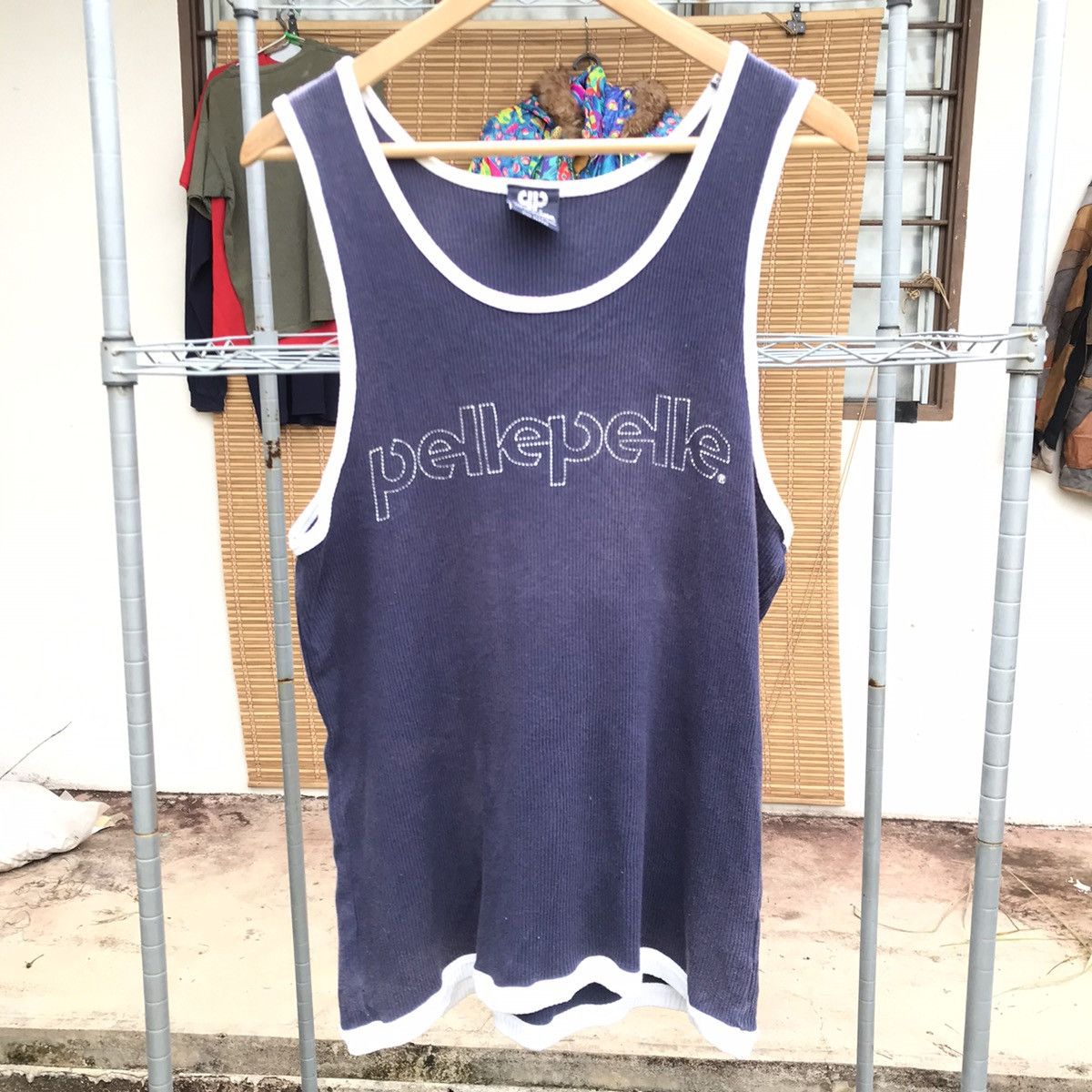 Pelle Pelle × Vintage Sick🔥Vintage Pelle pelle singlet blue faded trashed xl slim Size US XL / EU 56 / 4 - 2 Thumbnail