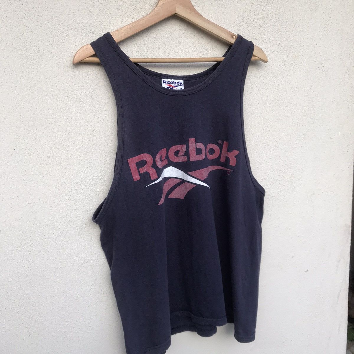 Reebok × Vintage Vintage 80s Reebok Sleeveless hiphop slamdunk big logo Size US M / EU 48-50 / 2 - 3 Thumbnail