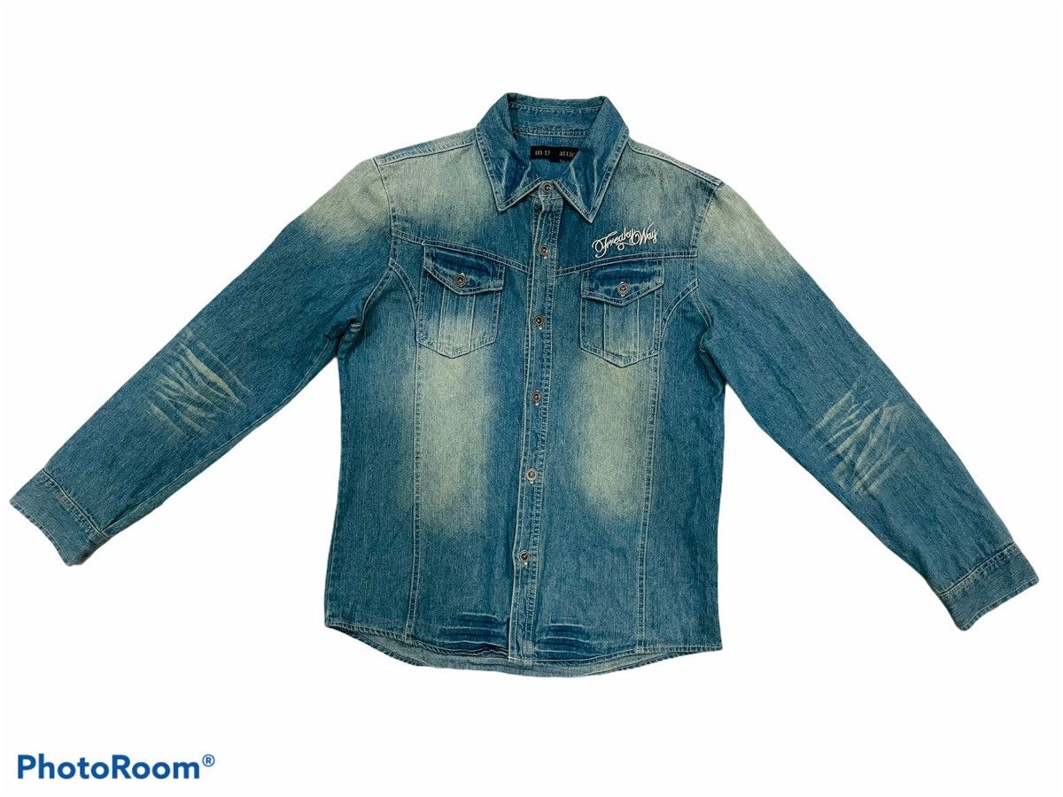 In The Attic Japanese Brand In The Attic Blue Denim Rare and Nice Design Size US L / EU 52-54 / 3 - 1 Thumbnail
