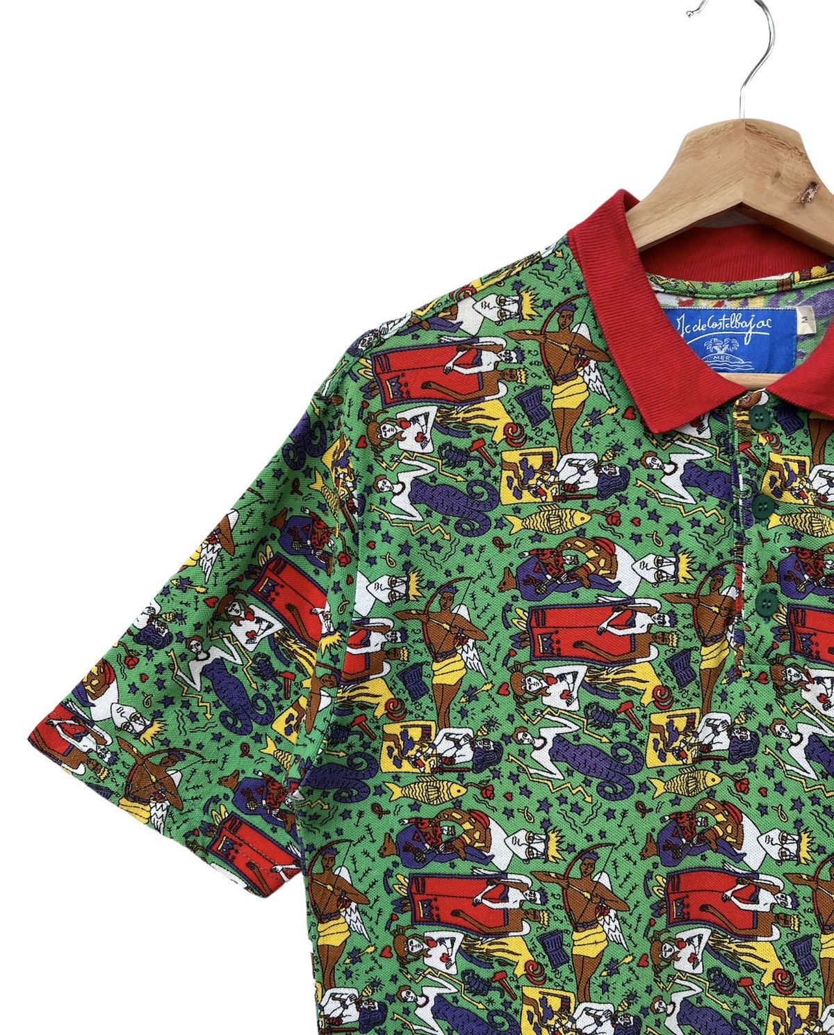 Jean Charles De Castelbajac Jc De Castel Bajac Full Print Hawaii Polo Shirt Size US S / EU 44-46 / 1 - 2 Thumbnail