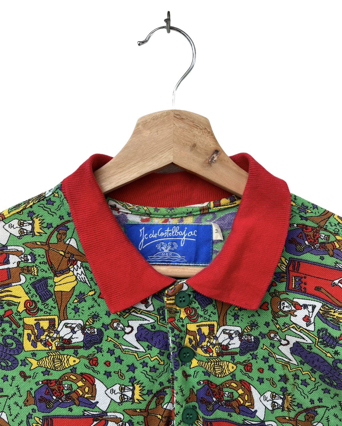 Jean Charles De Castelbajac Jc De Castel Bajac Full Print Hawaii Polo Shirt Size US S / EU 44-46 / 1 - 3 Thumbnail