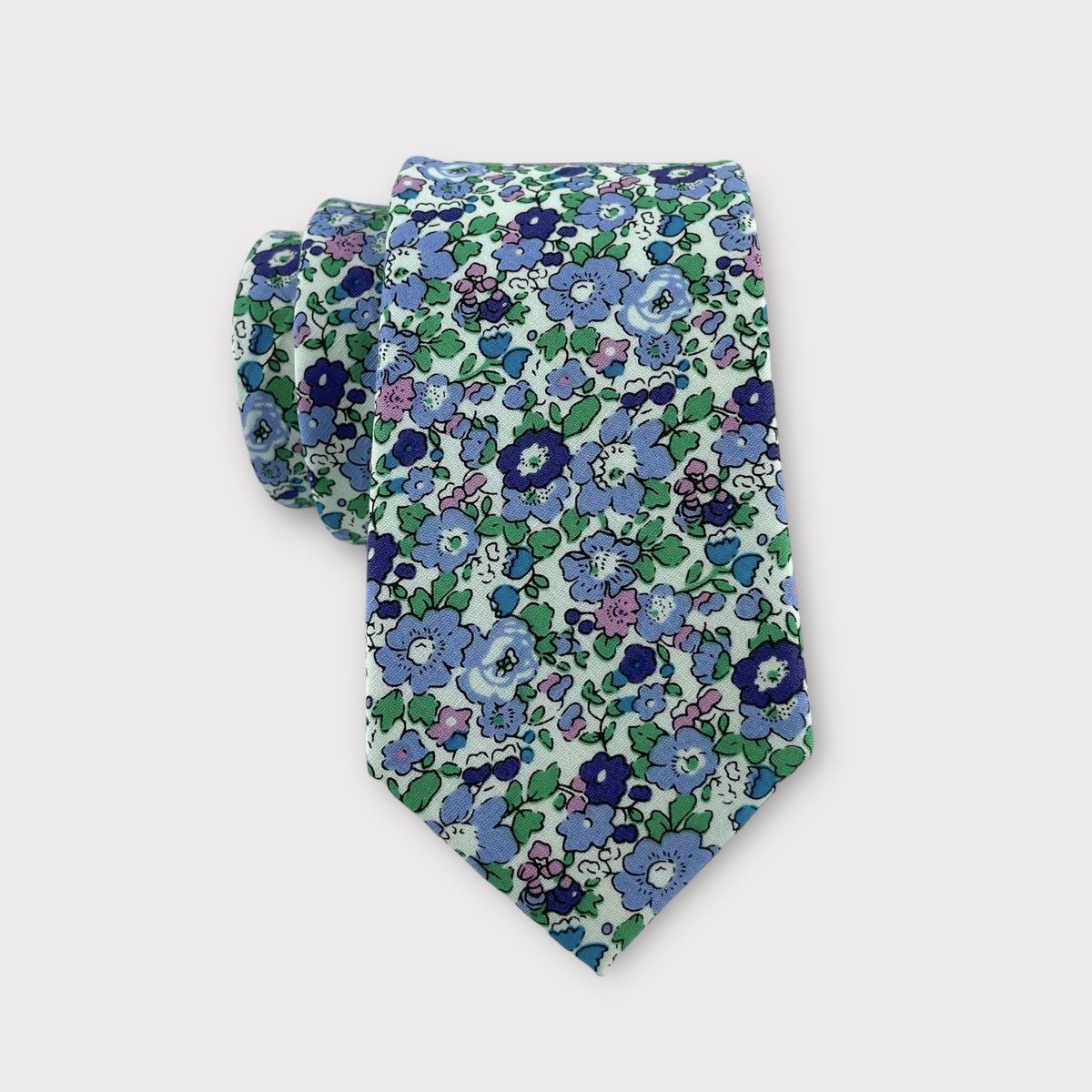 Other Men’s Periwinkle Whimsy Floral Print Necktie, Slim Width Tie Size ONE SIZE - 7 Thumbnail