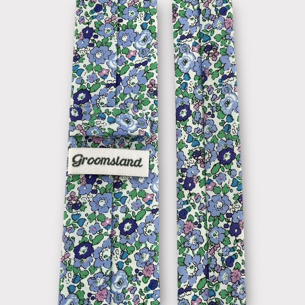 Other Men’s Periwinkle Whimsy Floral Print Necktie, Slim Width Tie Size ONE SIZE - 5 Thumbnail