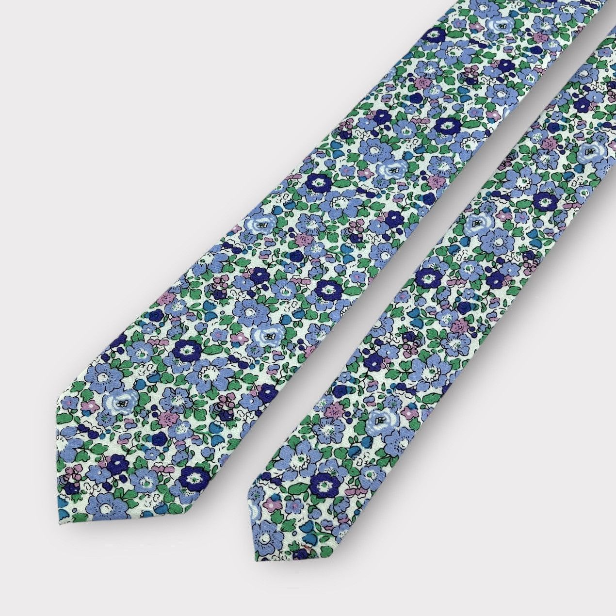Other Men’s Periwinkle Whimsy Floral Print Necktie, Slim Width Tie Size ONE SIZE - 3 Thumbnail