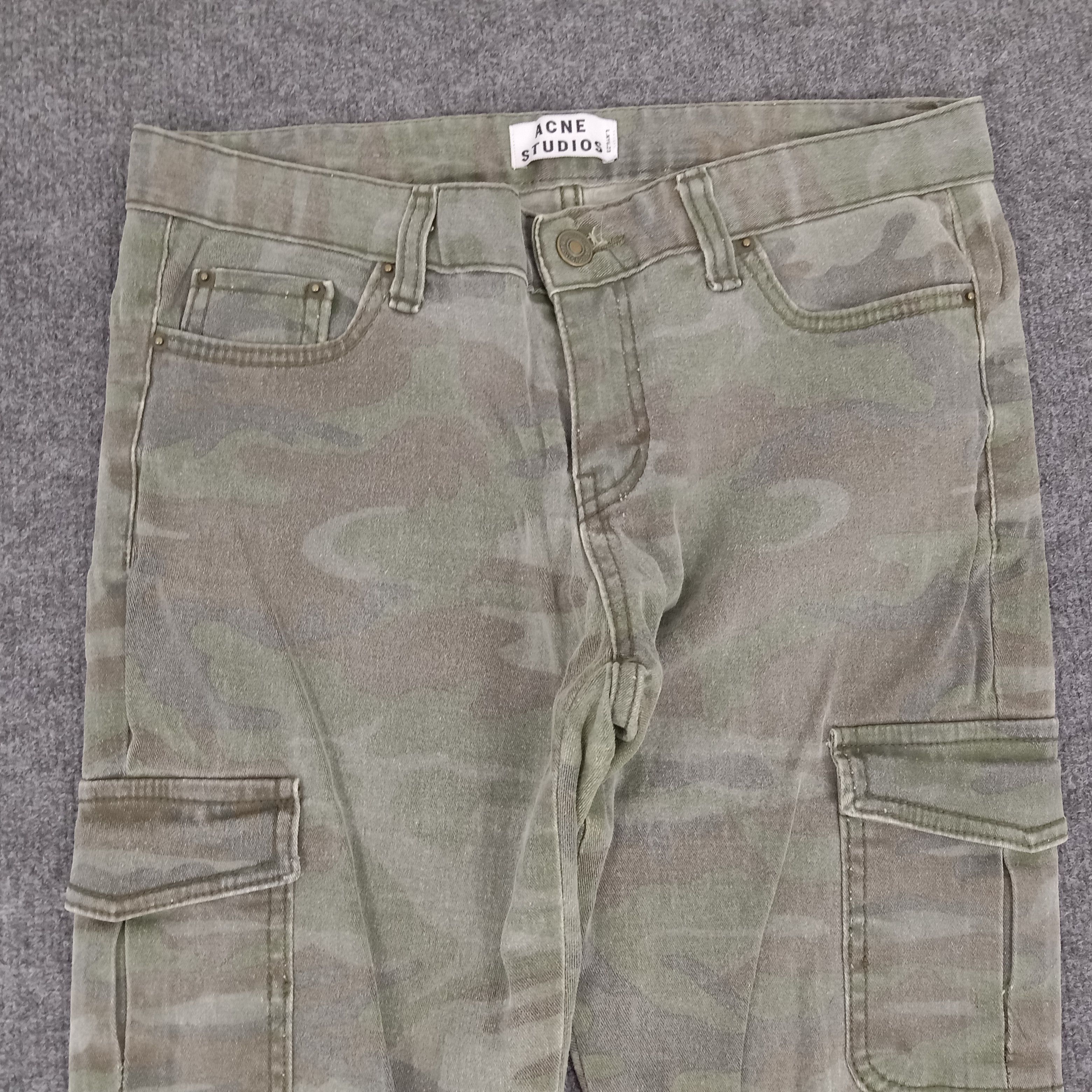 Acne Studios × Vintage Acne Studios Camo Military Skinny Trousers Pants Size US 30 / EU 46 - 2 Thumbnail