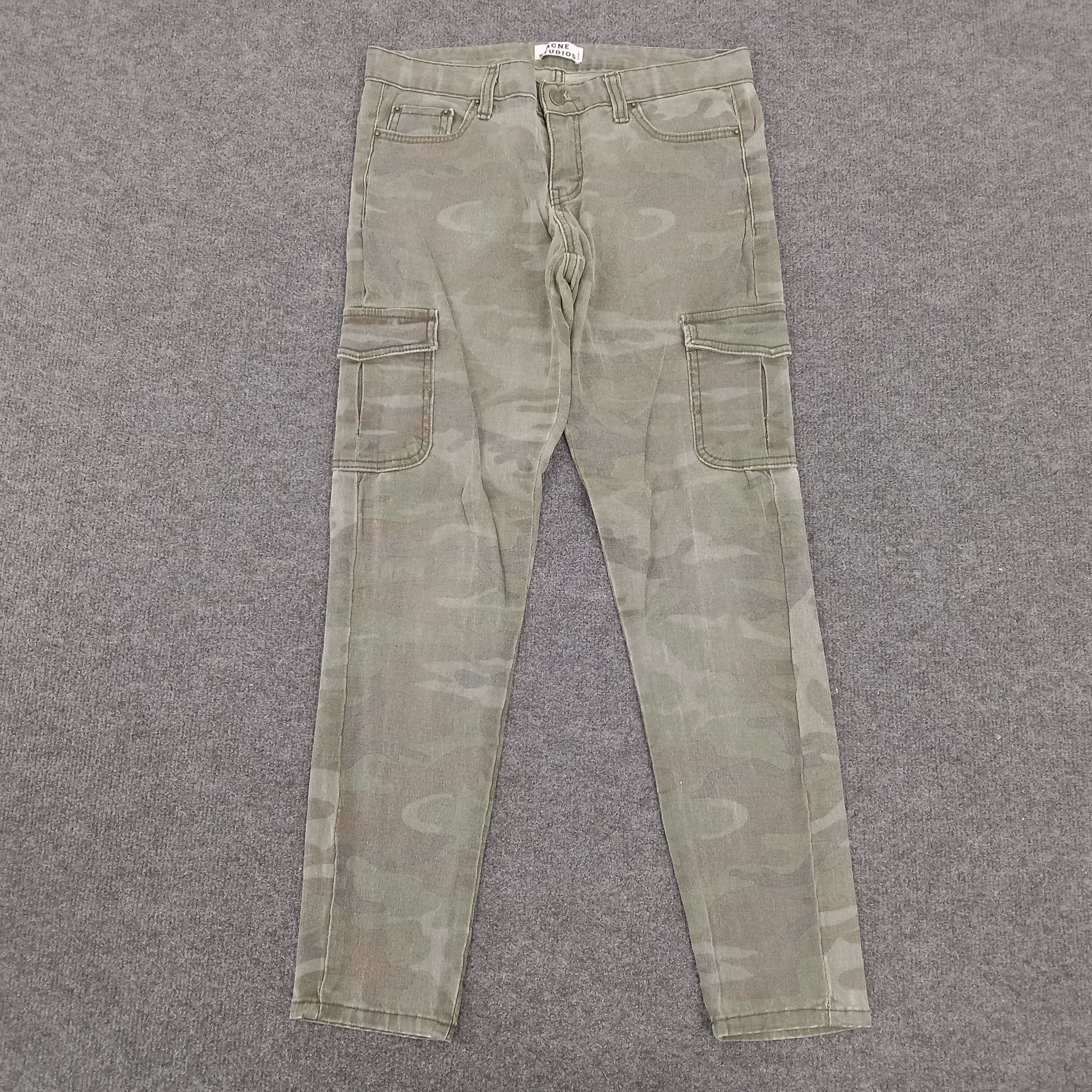 Acne Studios × Vintage Acne Studios Camo Military Skinny Trousers Pants Size US 30 / EU 46 - 1 Thumbnail