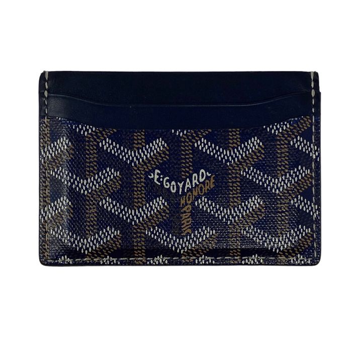 Goyard navy card holder