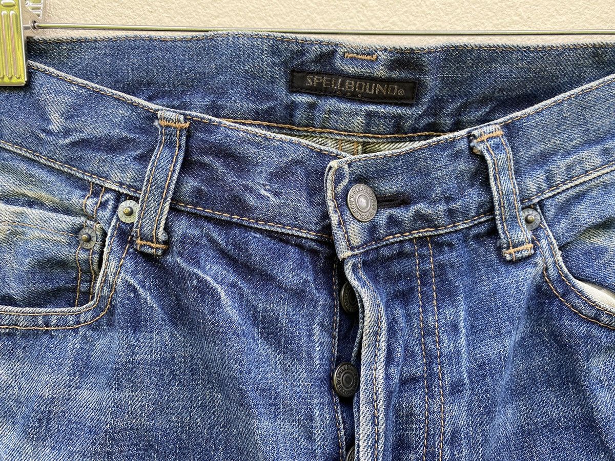 Beauty Beast SPELLBOUND Japan Faded Rips Distressed Denim japanese Jeans Size US 31 - 8 Thumbnail