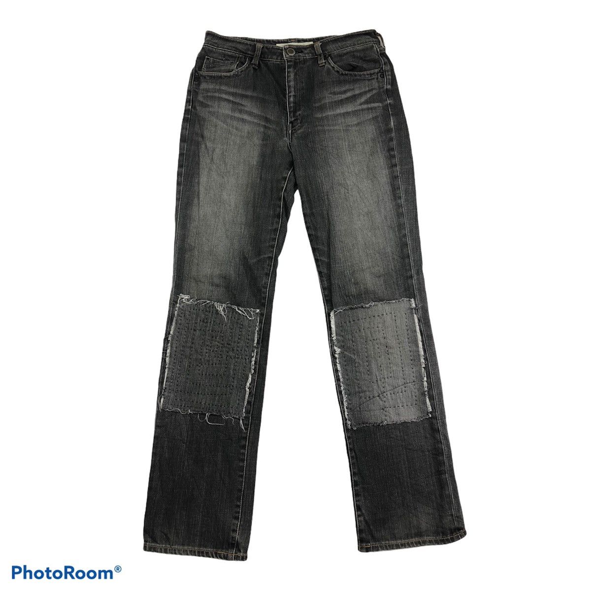 Uniqlo Uniqlo Custom Patch Sun Faded Distressed Denim Size US 28 / EU 44 - 1 Thumbnail