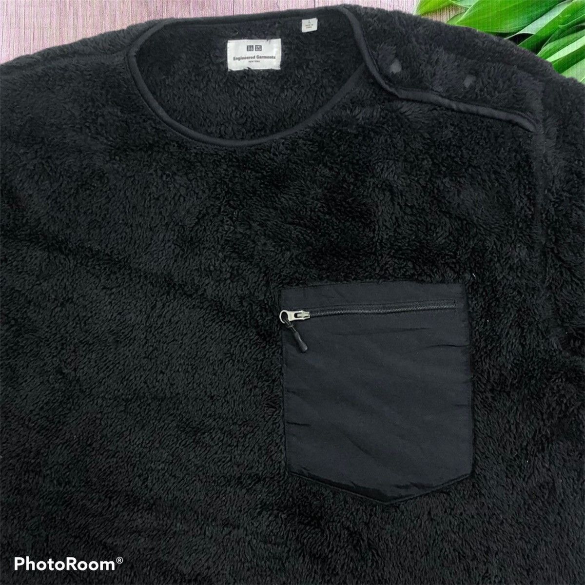 Engineered Garments Pull Over Single Pocket Black Fleece Fut Sweatshirt Size US L / EU 52-54 / 3 - 5 Thumbnail