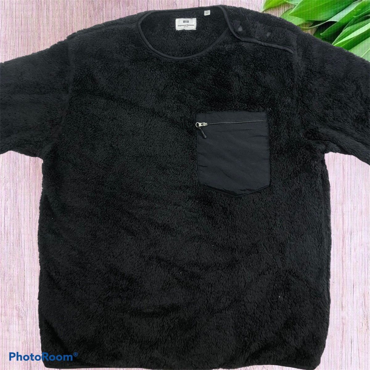 Engineered Garments Pull Over Single Pocket Black Fleece Fut Sweatshirt Size US L / EU 52-54 / 3 - 4 Thumbnail