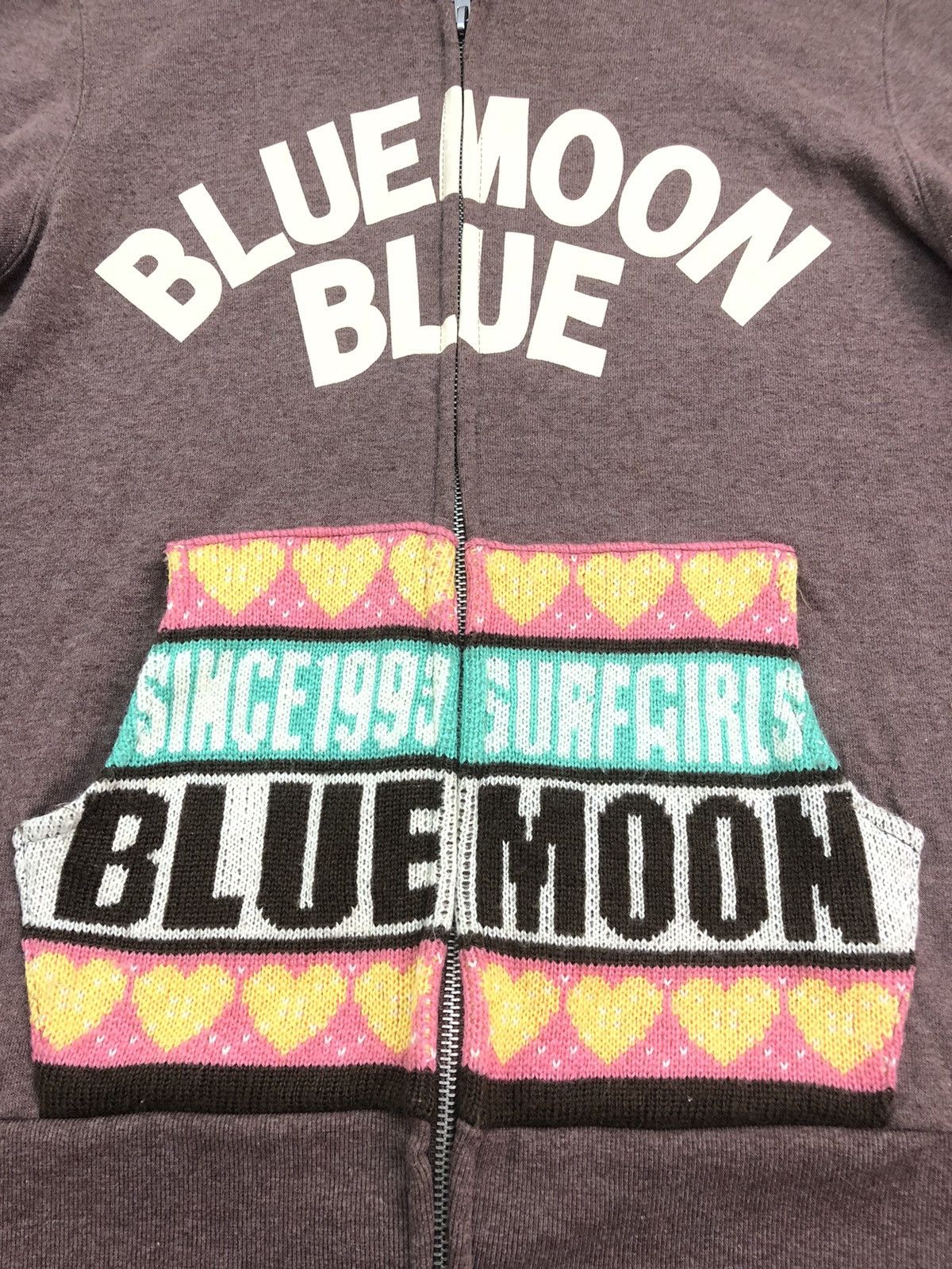 Japanese Brand Bluemoon Blue Zipper Hoodie Big Logo Sweatshirt Size US M / EU 48-50 / 2 - 4 Thumbnail