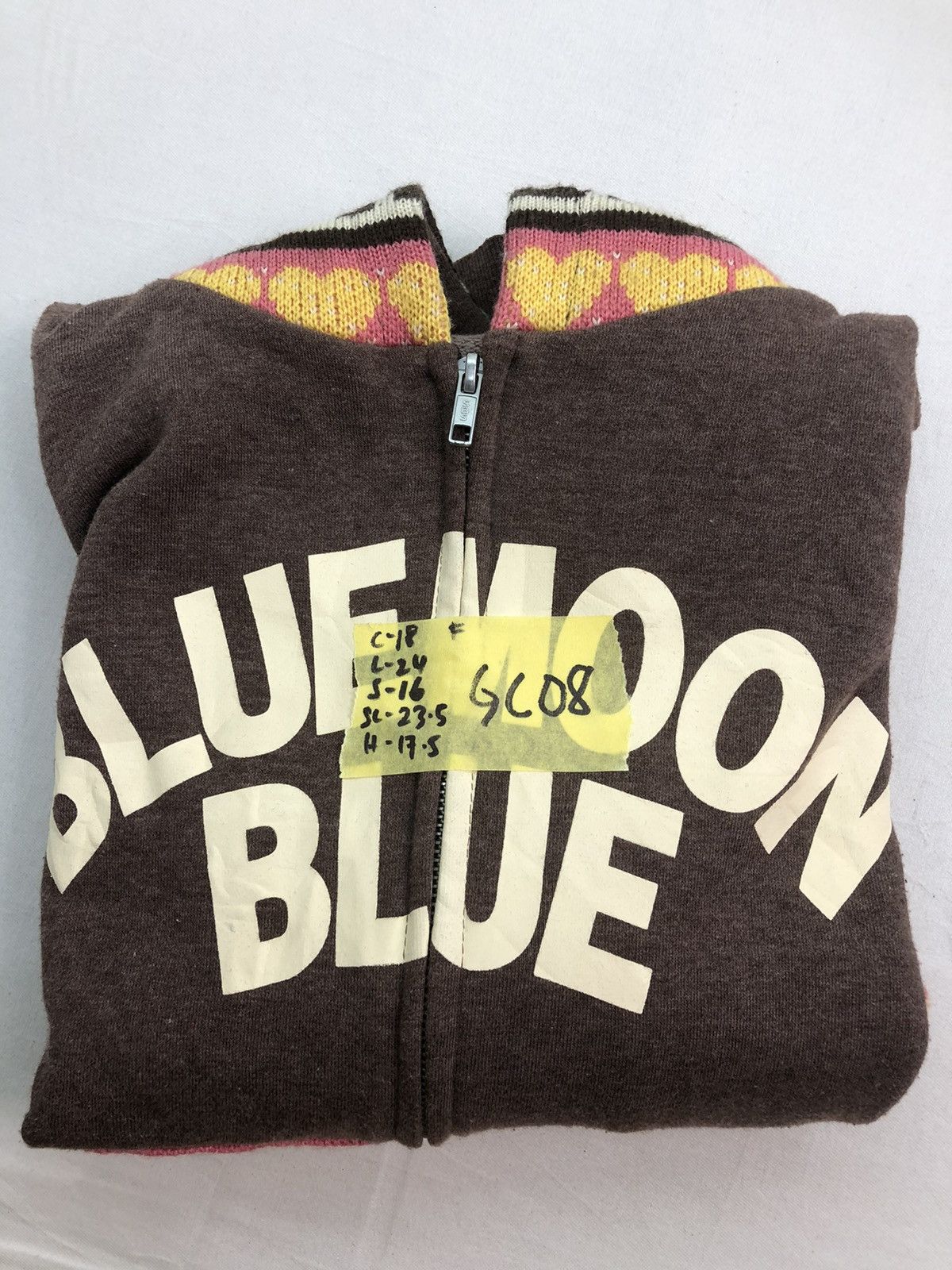 Japanese Brand Bluemoon Blue Zipper Hoodie Big Logo Sweatshirt Size US M / EU 48-50 / 2 - 10 Thumbnail