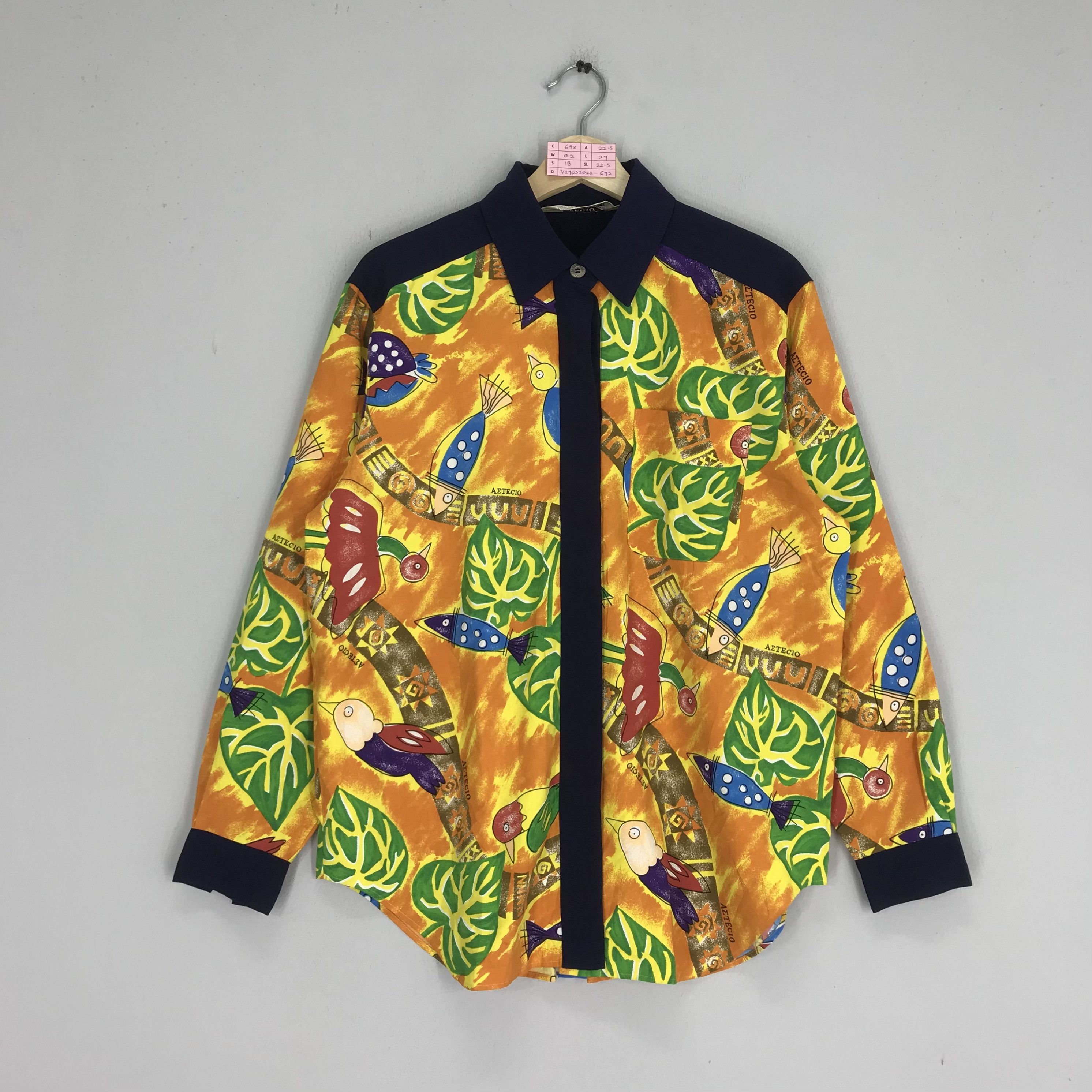 Arts & Science Vintage Baroque Aztecio Psychedelic Floral Fish Bird Size US M / EU 48-50 / 2 - 1 Thumbnail