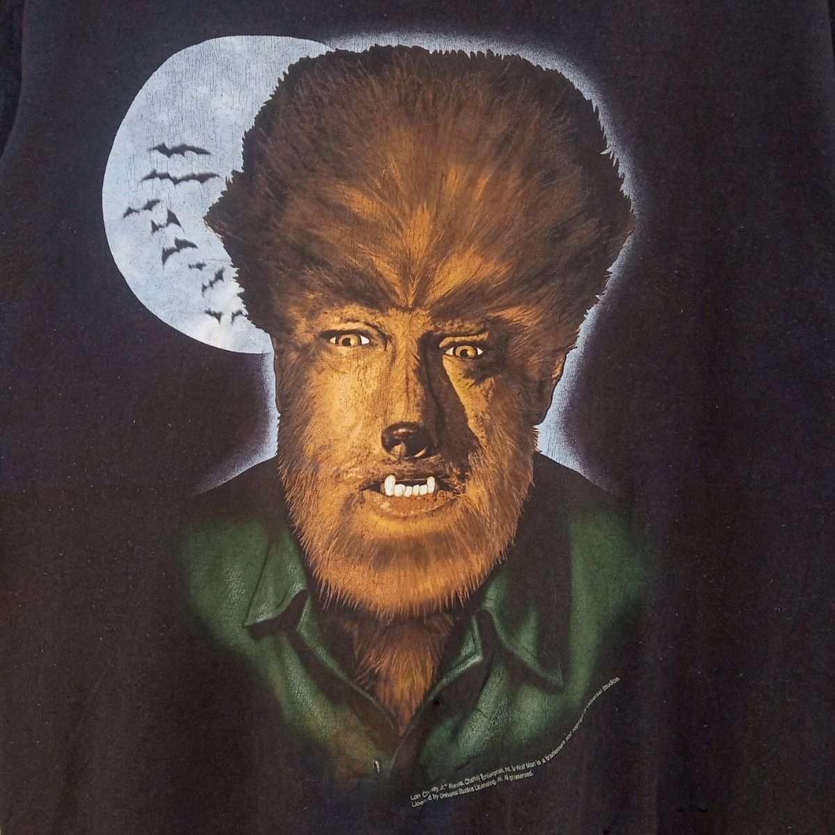 Expert Horror Vintage 90s The Wolf Man American Horror Monster Film Movie Size US L / EU 52-54 / 3 - 3 Thumbnail