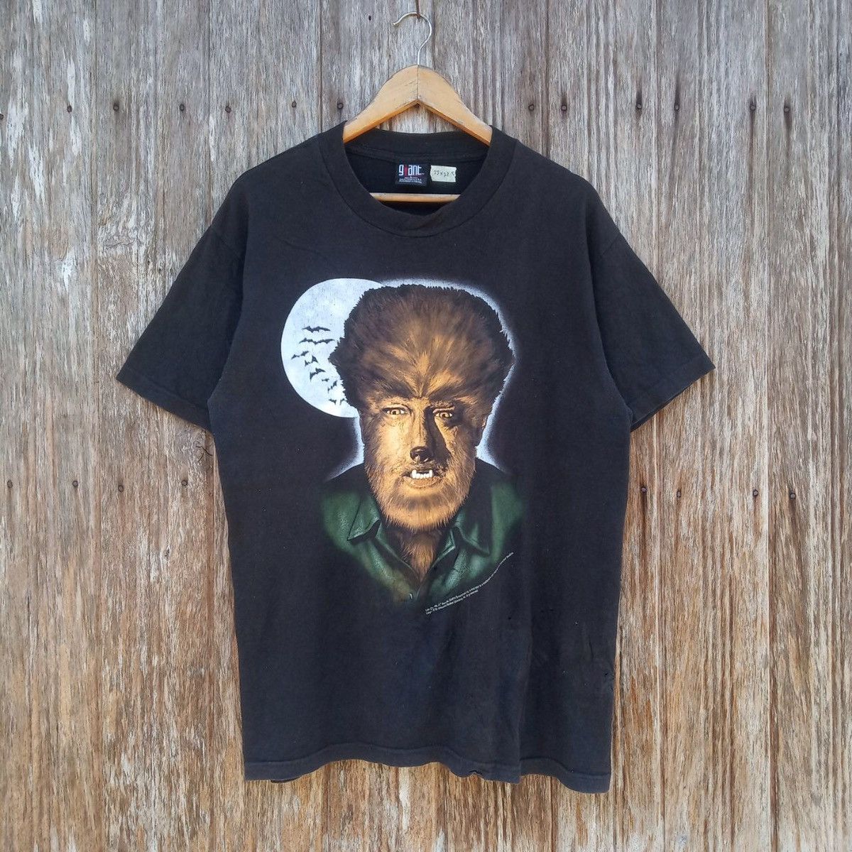 Expert Horror Vintage 90s The Wolf Man American Horror Monster Film Movie Size US L / EU 52-54 / 3 - 1 Thumbnail