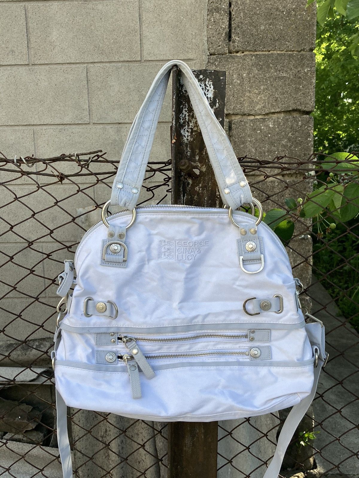 Japanese Brand George Gina Lucy multi pocket white cargo bag in alyx style Size ONE SIZE - 1 Thumbnail
