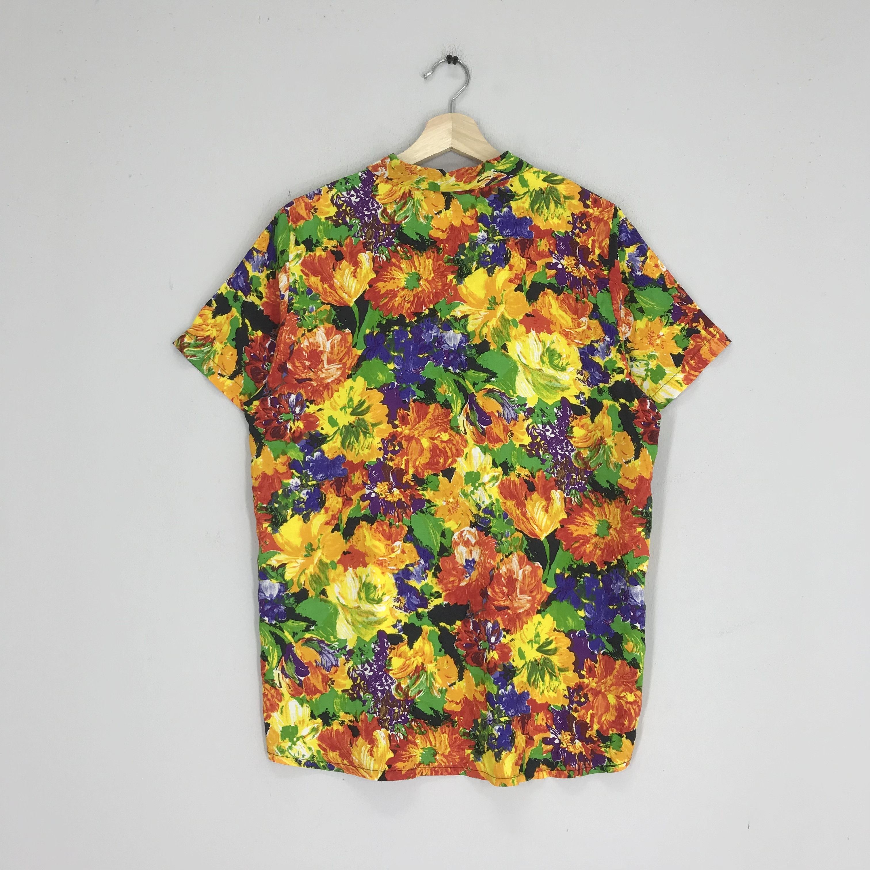 Arts & Science Vintage Psychedelic Colourful Rayon Shirt Pattern Floral Size US L / EU 52-54 / 3 - 2 Thumbnail
