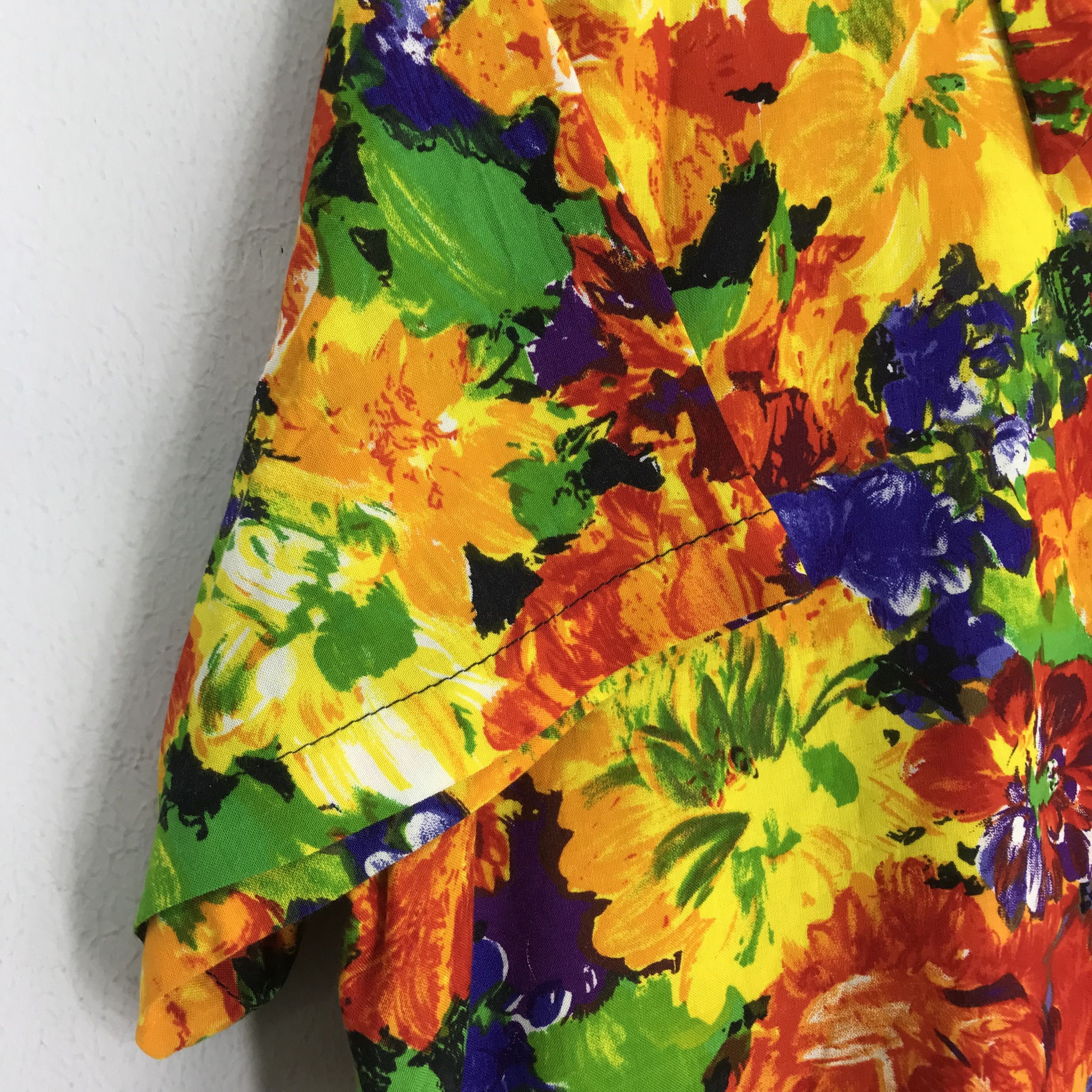 Arts & Science Vintage Psychedelic Colourful Rayon Shirt Pattern Floral Size US L / EU 52-54 / 3 - 5 Thumbnail