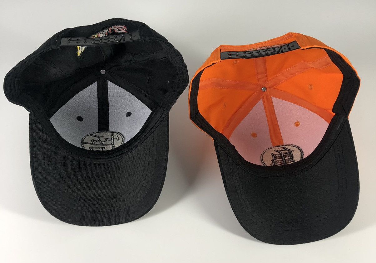 Anime Dragon Ball Z 2 Pair Black Orange Adjustable Hats Size ONE SIZE - 3 Thumbnail
