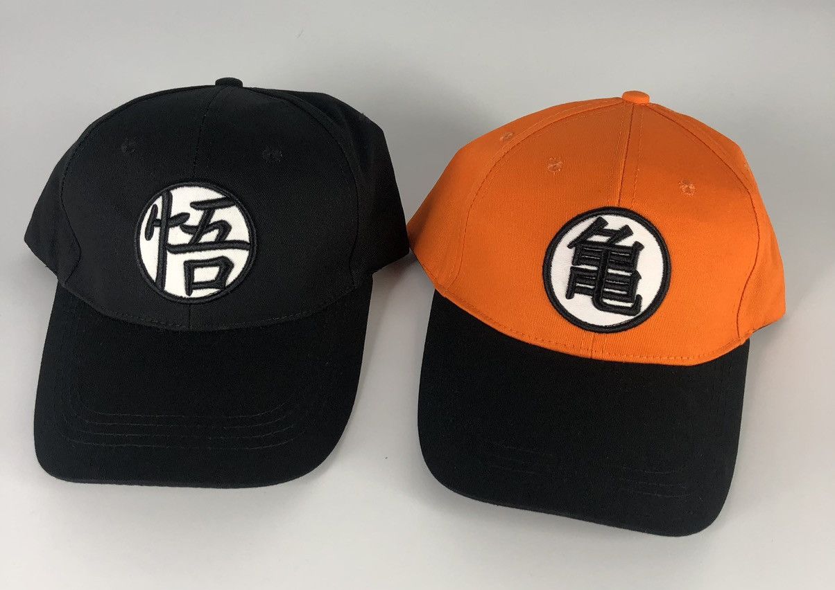 Anime Dragon Ball Z 2 Pair Black Orange Adjustable Hats Size ONE SIZE - 8 Thumbnail
