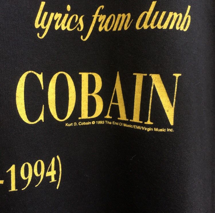 Vintage Nirvana Kurt Cobain Grunge Music Concert
