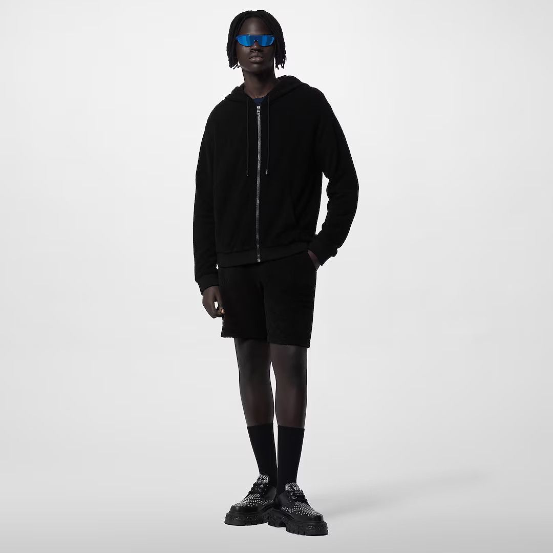 Louis Vuitton Monogram French Terry Zip-Through Hoodie | Grailed