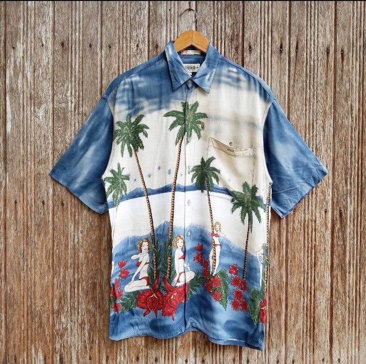 Vintage Vintage Hawaiian Rayon Shirts Aloha Hawaii Sexy Girls Shirt Size US M / EU 48-50 / 2 - 1 Thumbnail