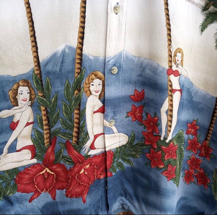 Vintage Vintage Hawaiian Rayon Shirts Aloha Hawaii Sexy Girls Shirt Size US M / EU 48-50 / 2 - 3 Thumbnail