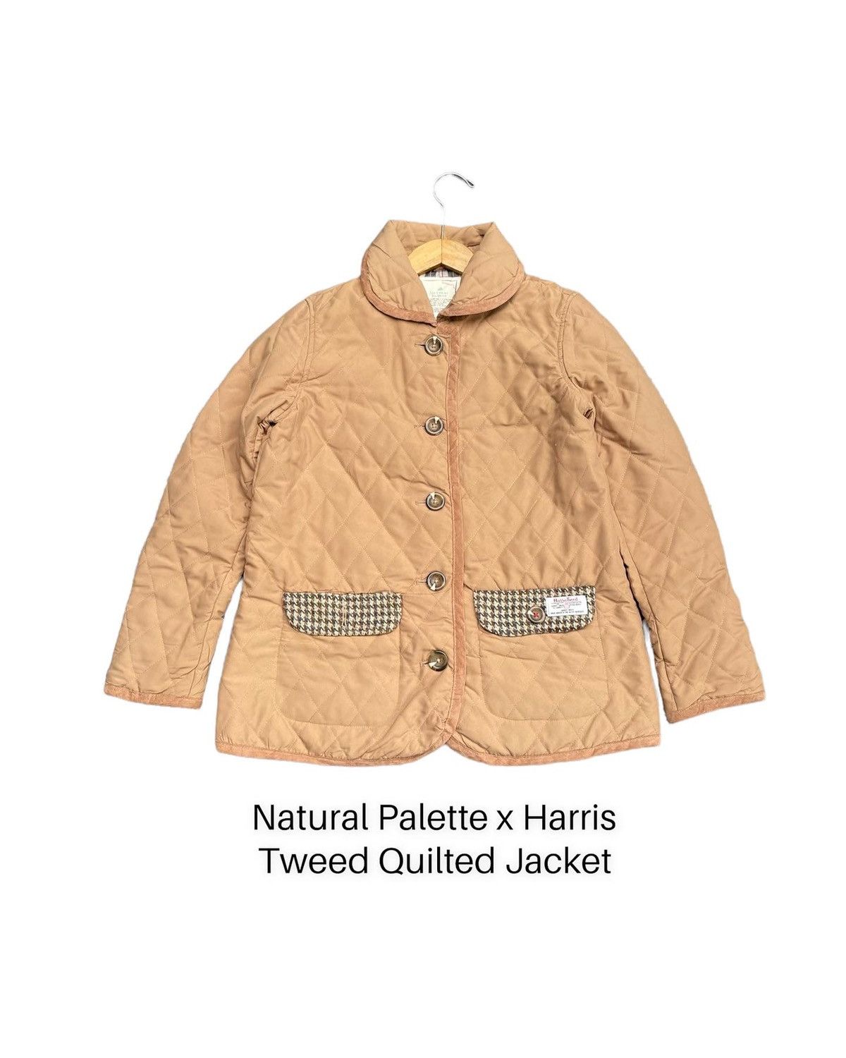 image of Archival Clothing x Harris Tweed Stealsnatural Palette X Harris Tweed Quilted Jacket in Brown, Wome
