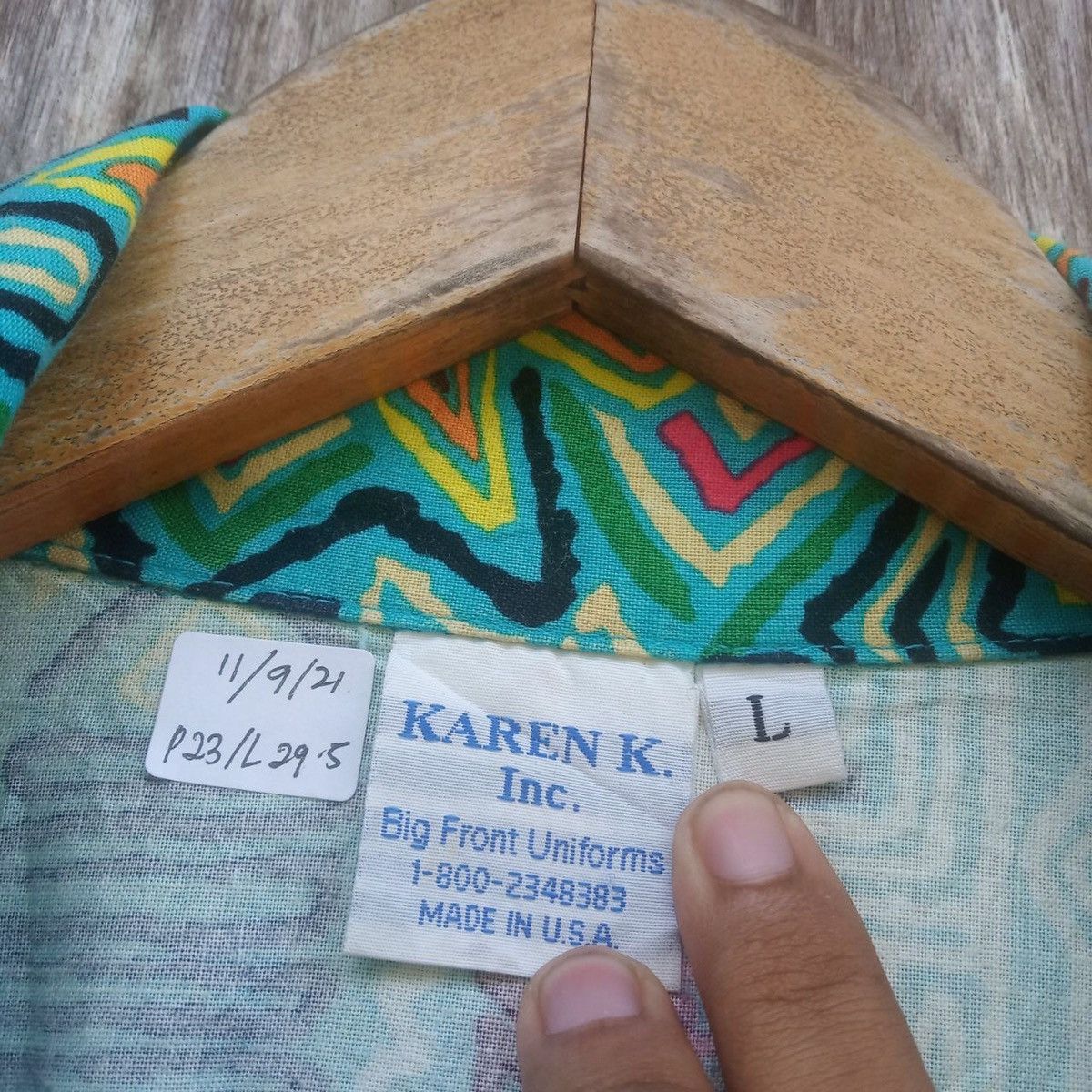 Vintage Vintage Karen K. Multicolour Motive Abstract Colour Shirt Size US L / EU 52-54 / 3 - 5 Thumbnail