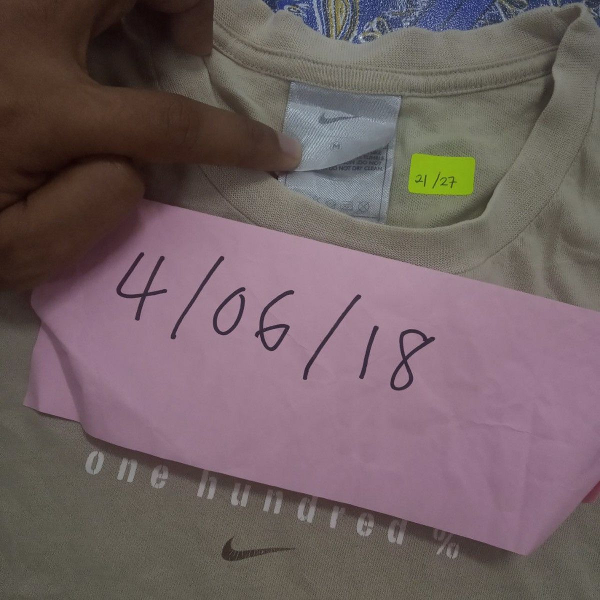 Nike Vintage Nike One Hundred Backprint Nike Swoosh Shirt Size US M / EU 48-50 / 2 - 6 Thumbnail