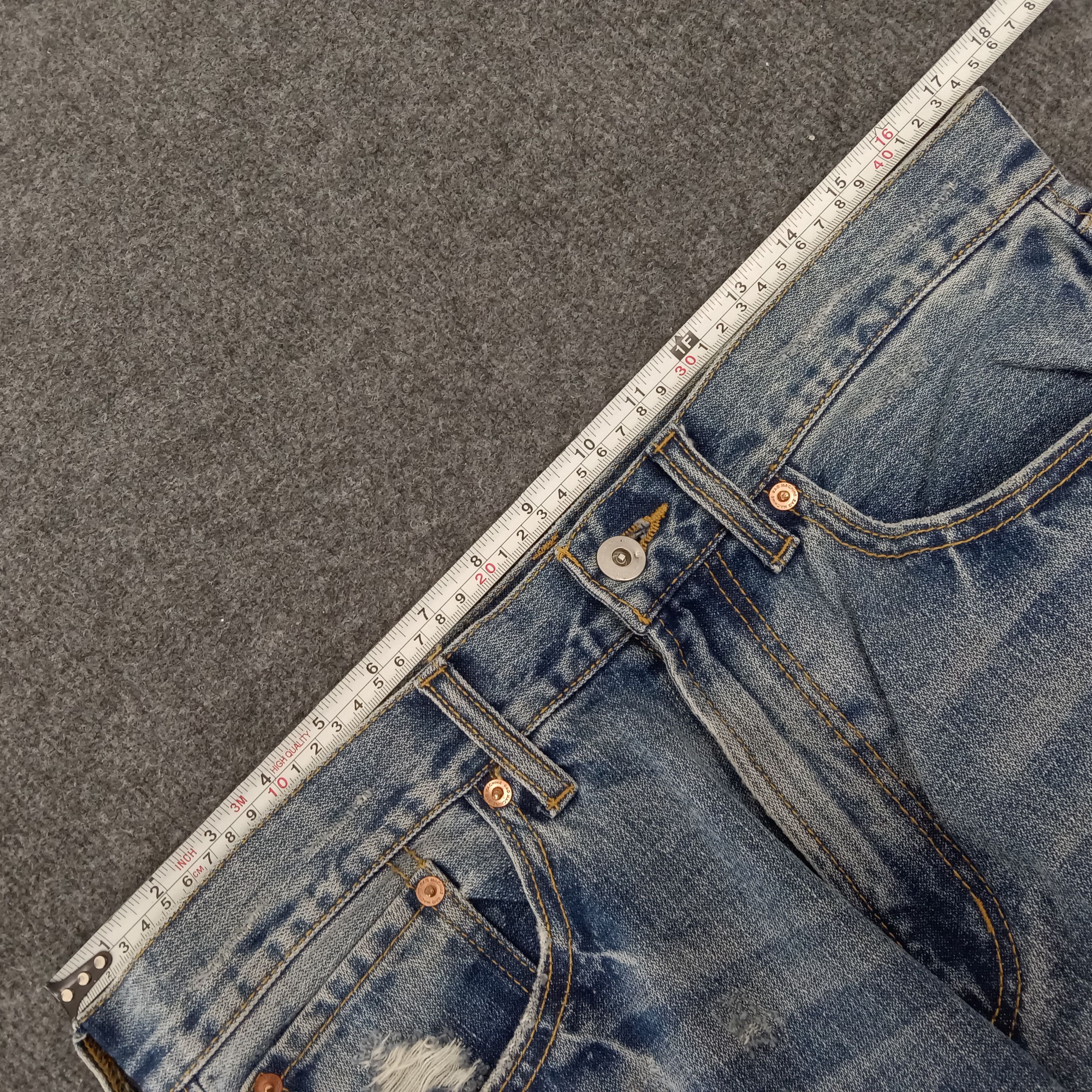 Designer × Japanese Brand × Vintage Rag Machine Patchwork Distressed Denim Jeans Size US 34 / EU 50 - 11 Thumbnail