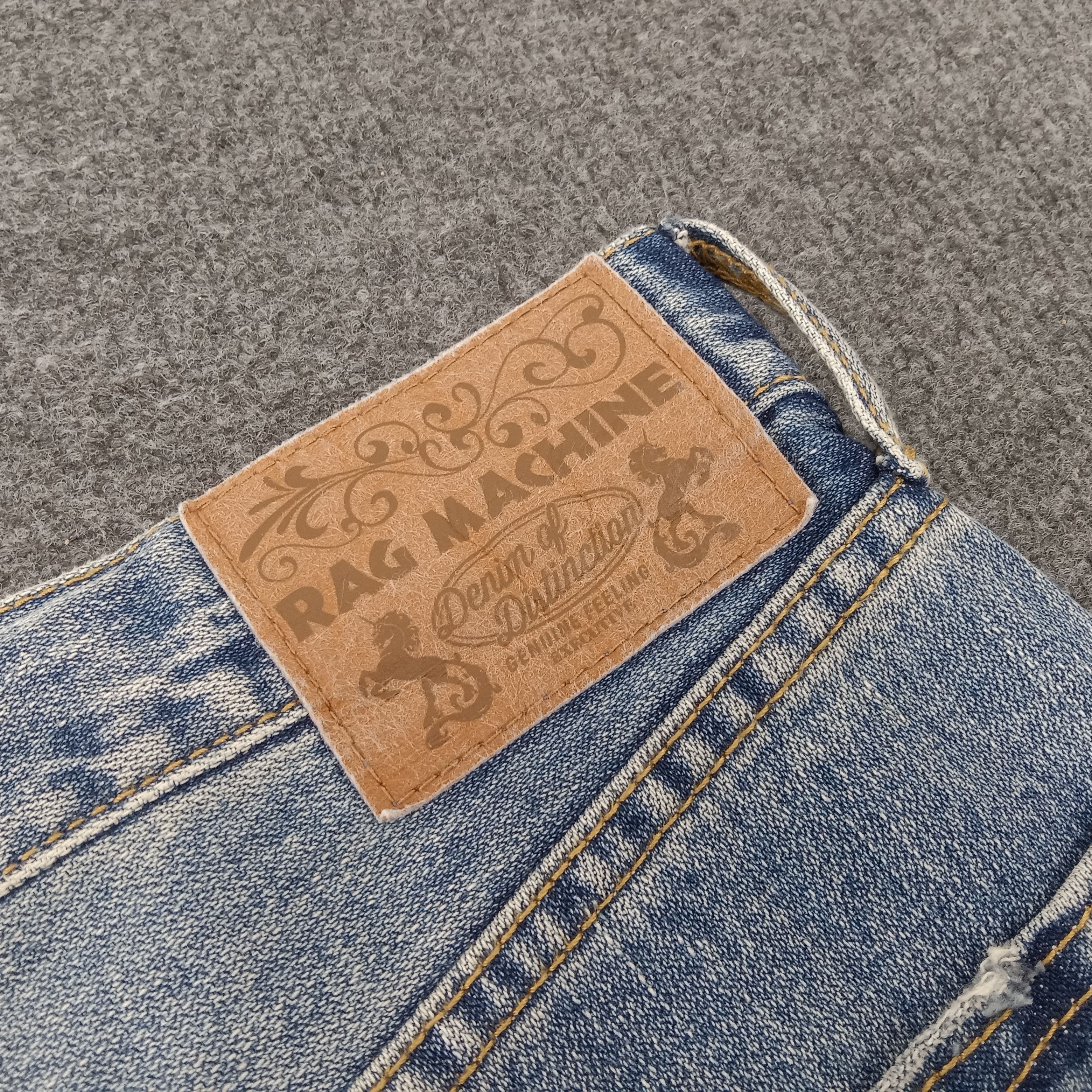 Designer × Japanese Brand × Vintage Rag Machine Patchwork Distressed Denim Jeans Size US 34 / EU 50 - 9 Thumbnail