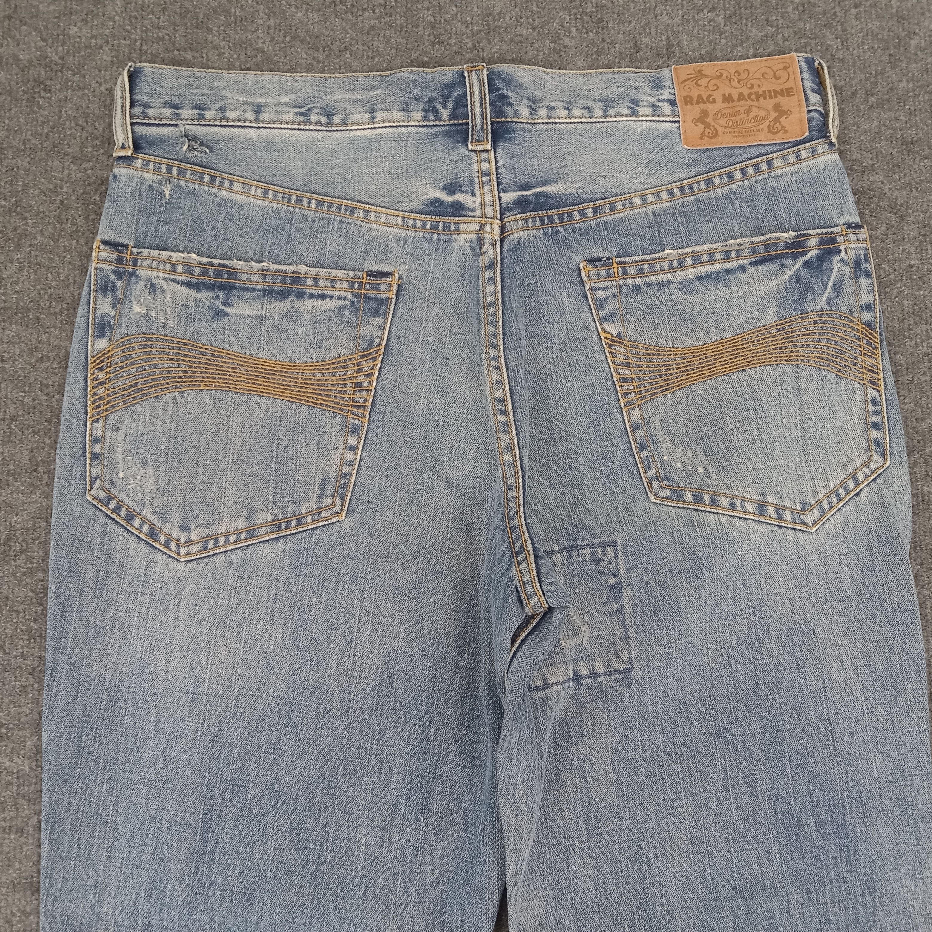 Designer × Japanese Brand × Vintage Rag Machine Patchwork Distressed Denim Jeans Size US 34 / EU 50 - 5 Thumbnail