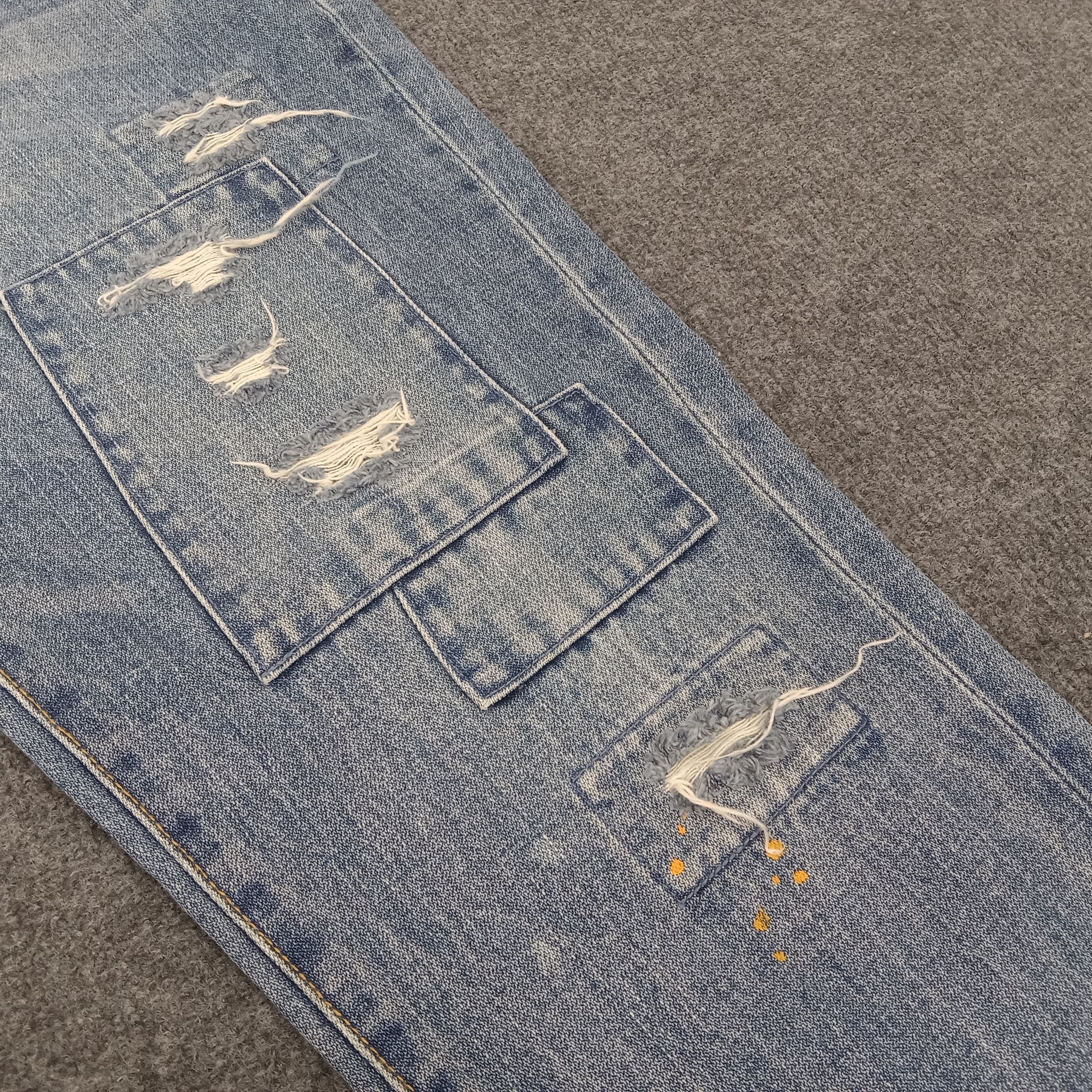Designer × Japanese Brand × Vintage Rag Machine Patchwork Distressed Denim Jeans Size US 34 / EU 50 - 8 Thumbnail