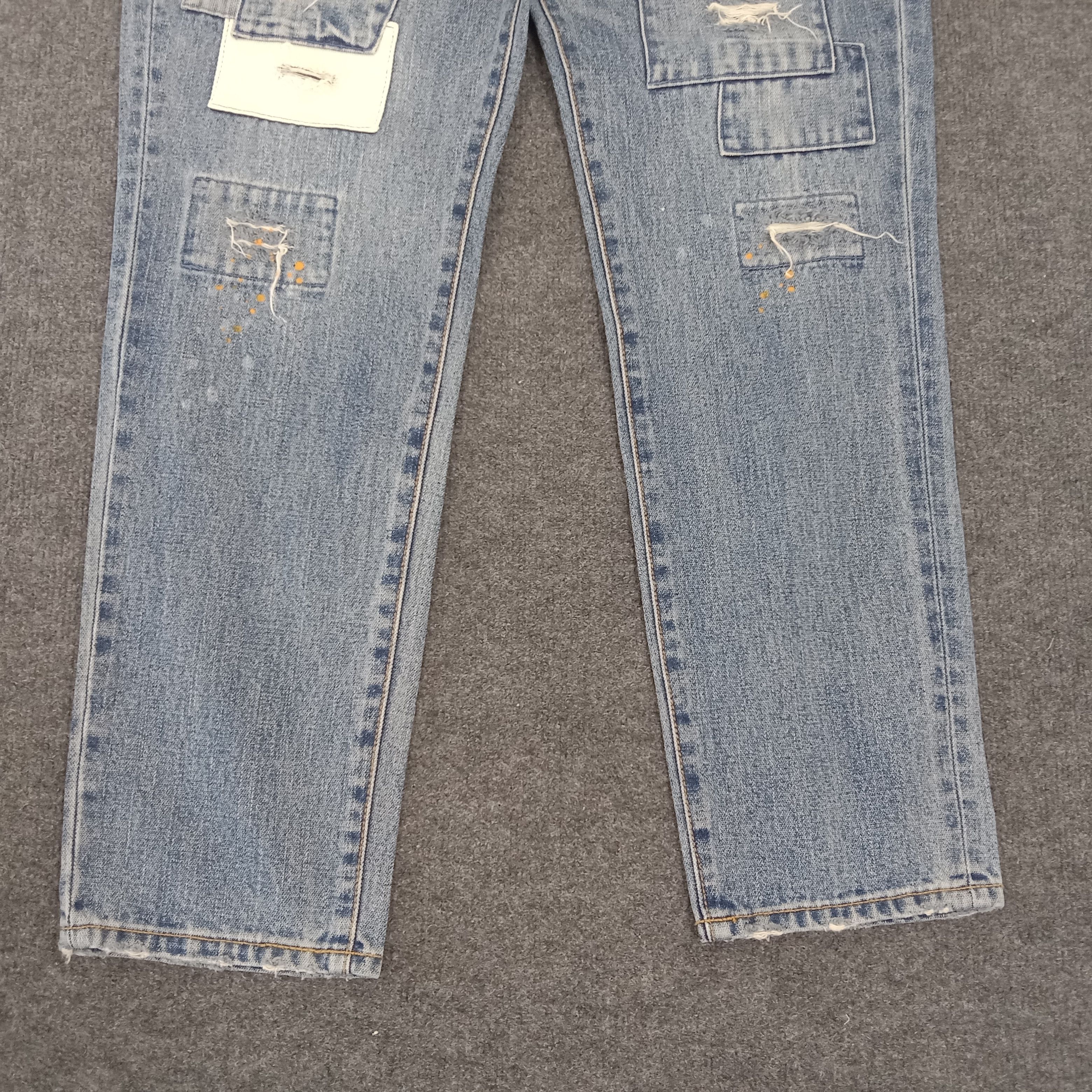 Designer × Japanese Brand × Vintage Rag Machine Patchwork Distressed Denim Jeans Size US 34 / EU 50 - 3 Thumbnail