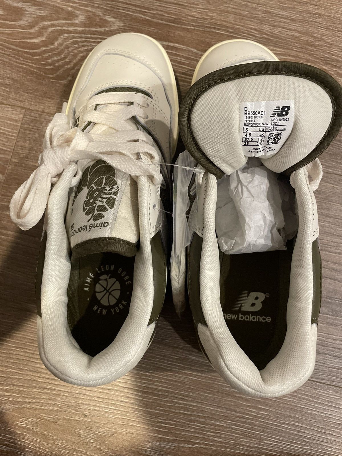 Aime Leon Dore × New Balance Aime Leon Dore New Balance 550 Olive Size US 5 / EU 37 - 6 Thumbnail