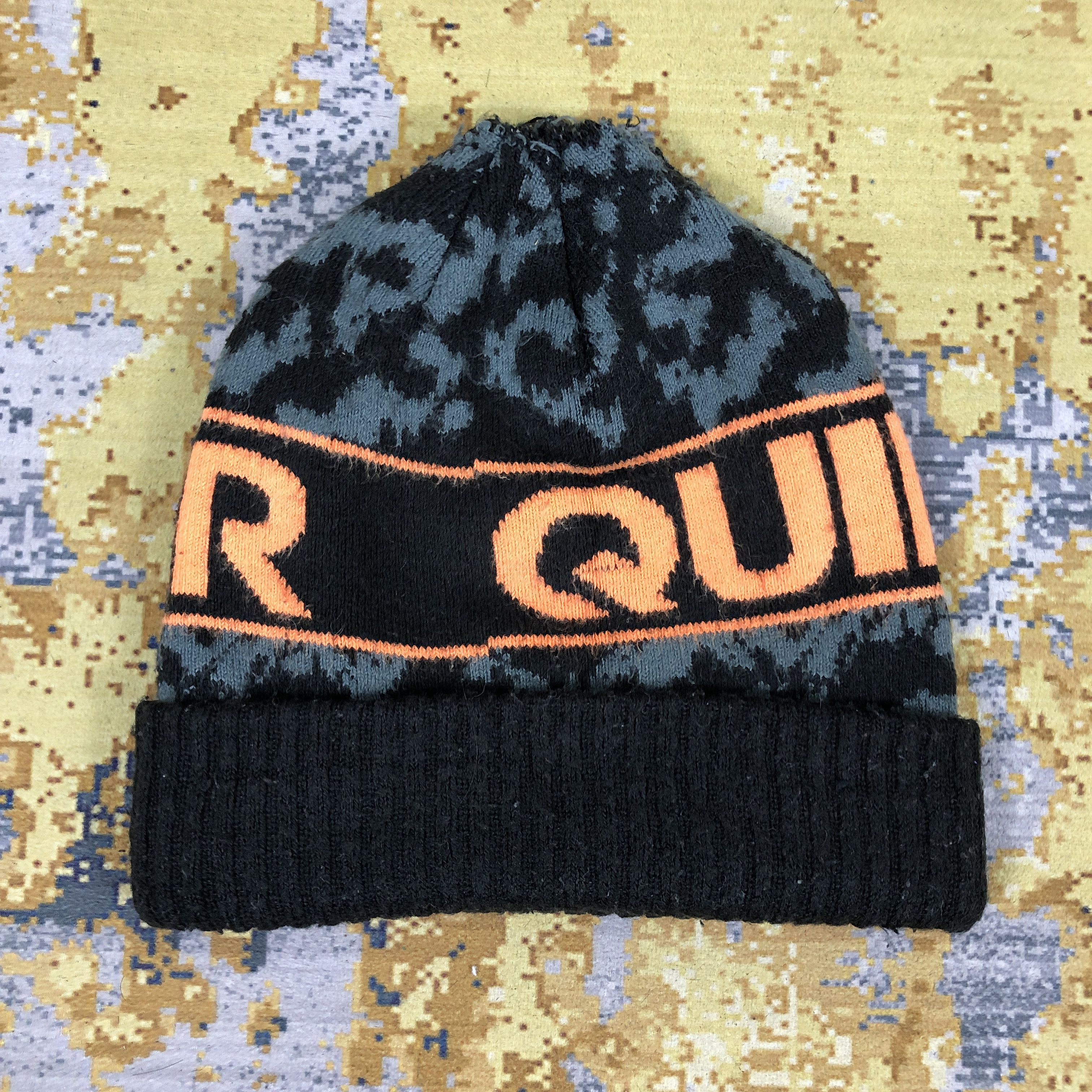 Quiksilver × Vintage Vintage Quiksilver Ribbed Beanie Hat B1670 Size ONE SIZE - 4 Thumbnail