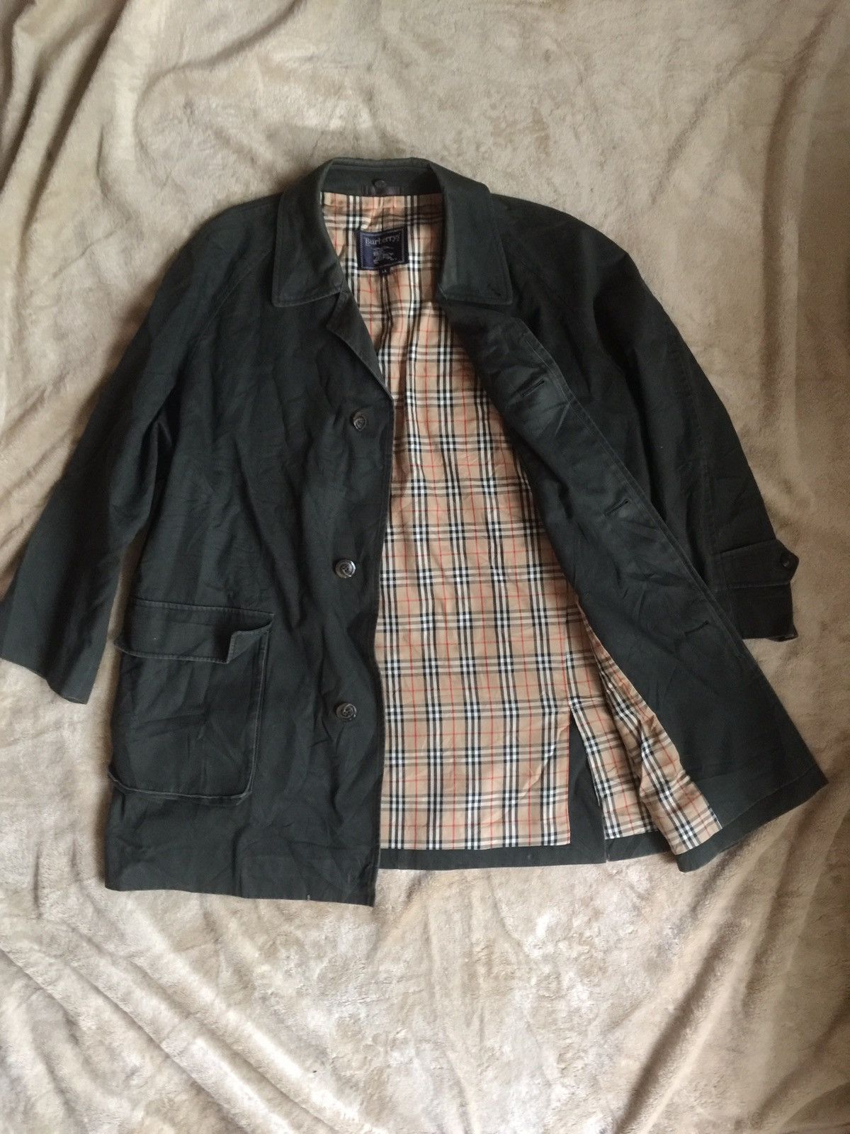 Burberry × Designer × Vintage ❗️Burberry Hunting Jacket Nice Design Nova Check Size US L / EU 52-54 / 3 - 1 Thumbnail