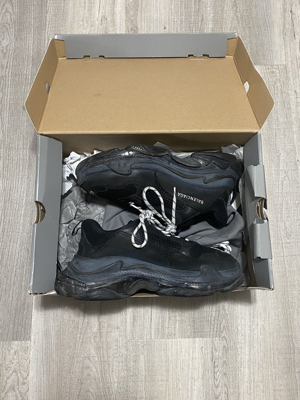 Balenciaga Triple S Clear Sole in Black