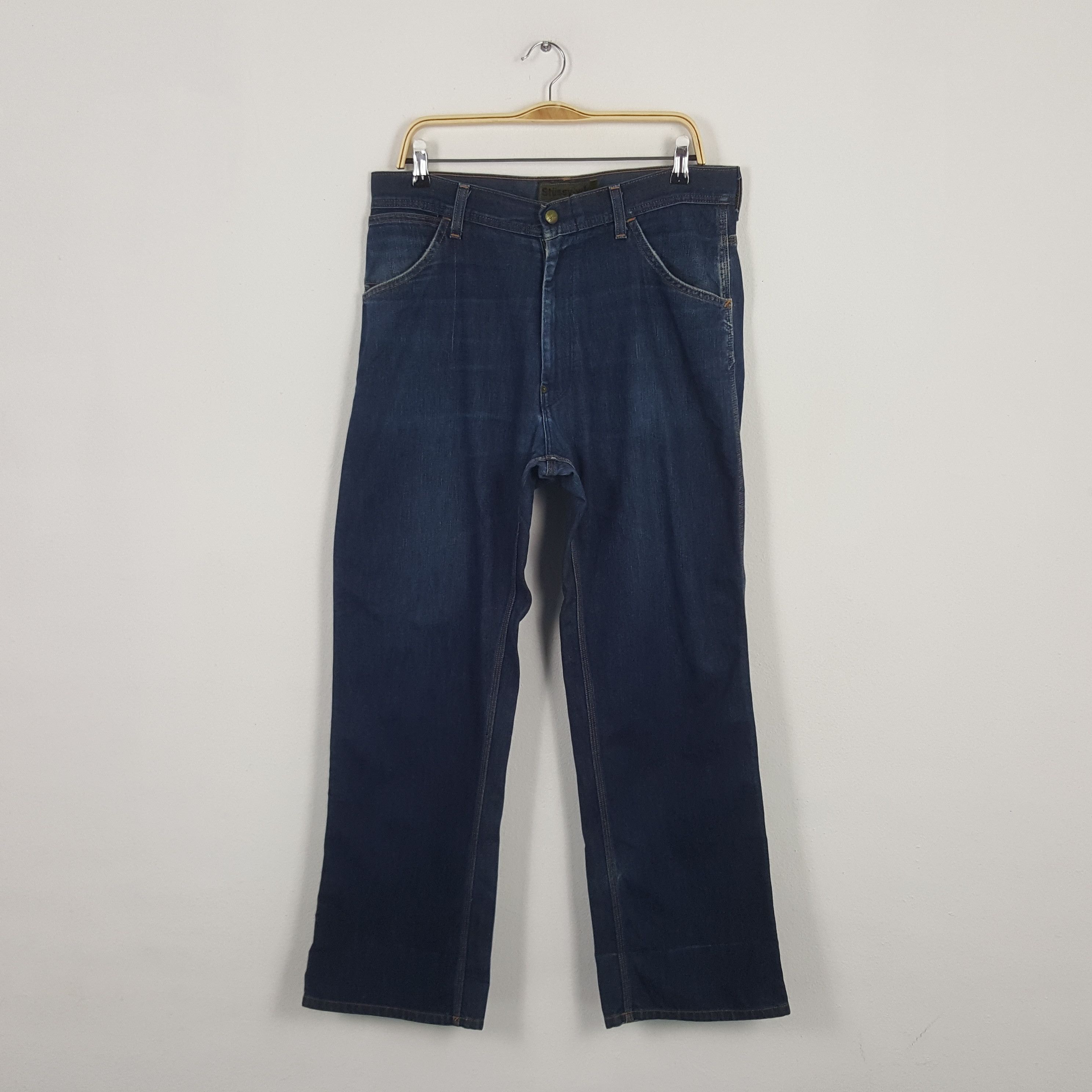Stussy × Vintage Vintage Stussy Custom Big Art Logo Style Denim Size US 35 - 3 Thumbnail
