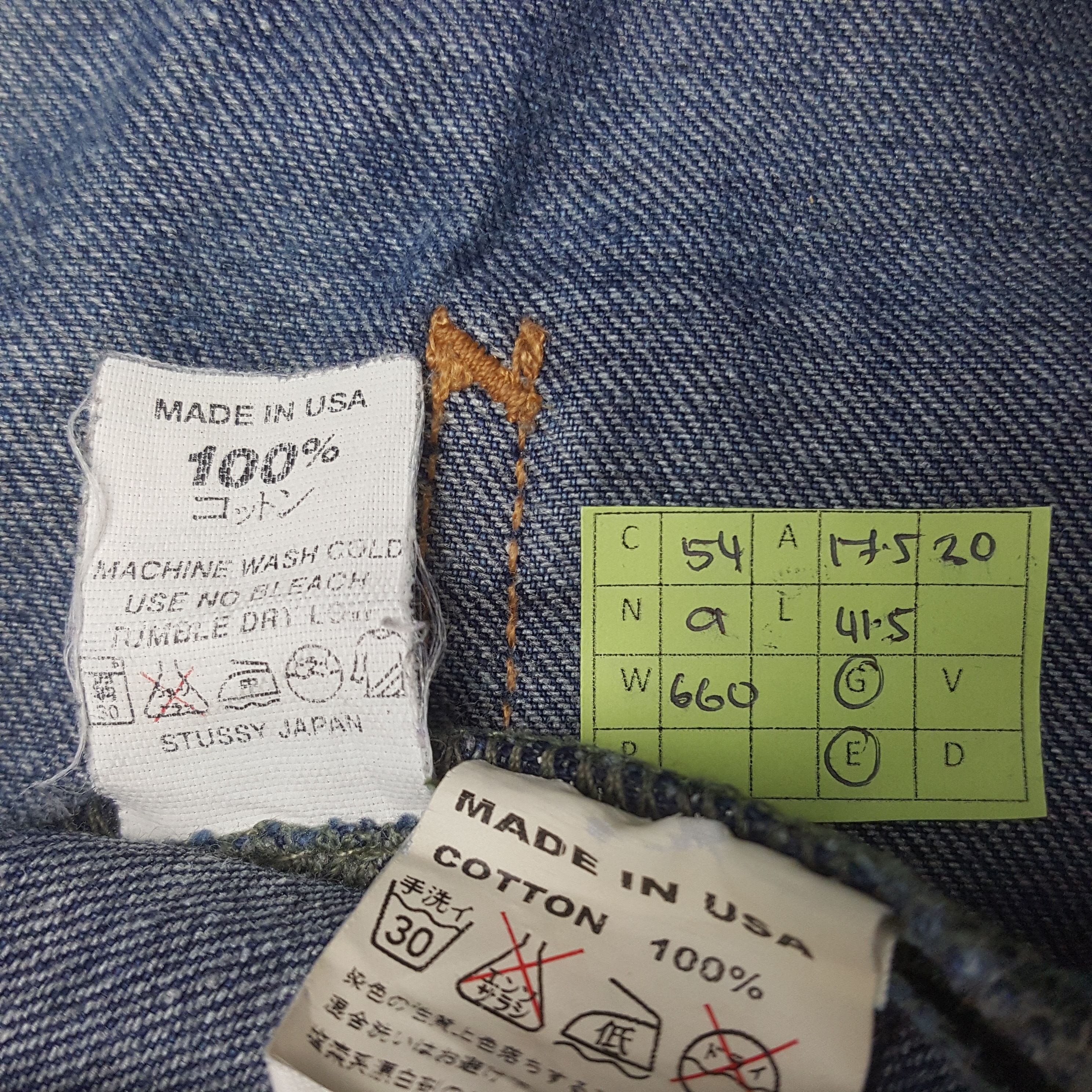 Stussy × Vintage Vintage Stussy Custom Big Art Logo Style Denim Size US 35 - 13 Thumbnail