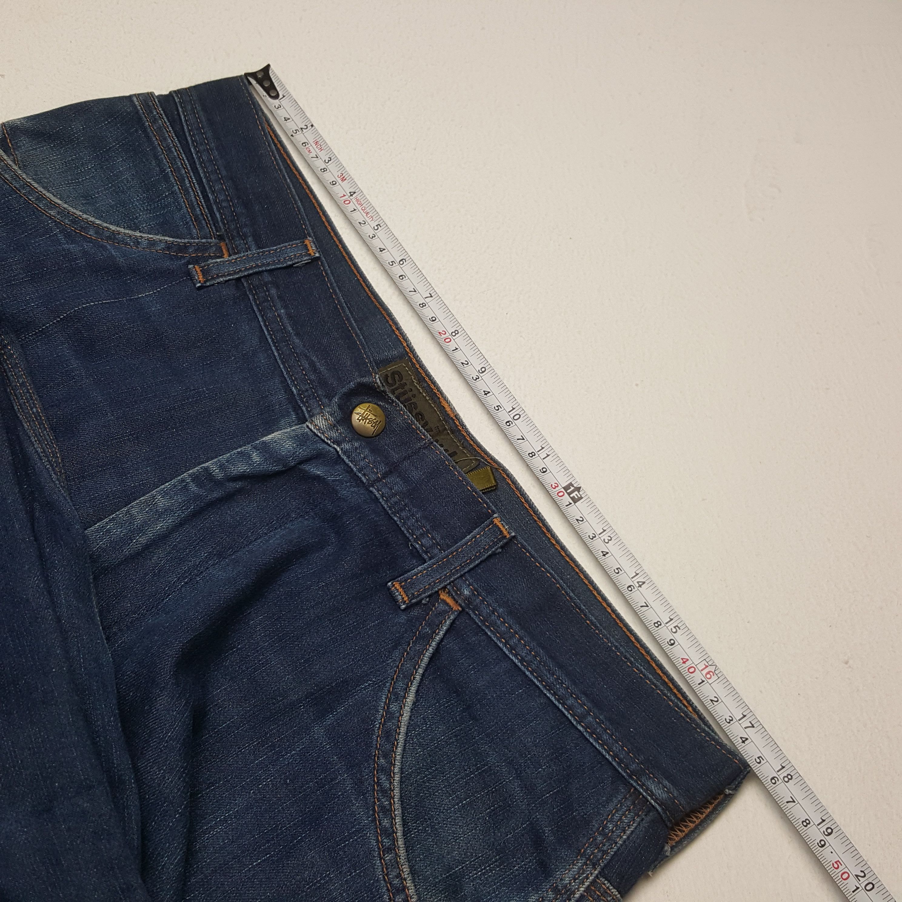Stussy × Vintage Vintage Stussy Custom Big Art Logo Style Denim Size US 35 - 7 Thumbnail