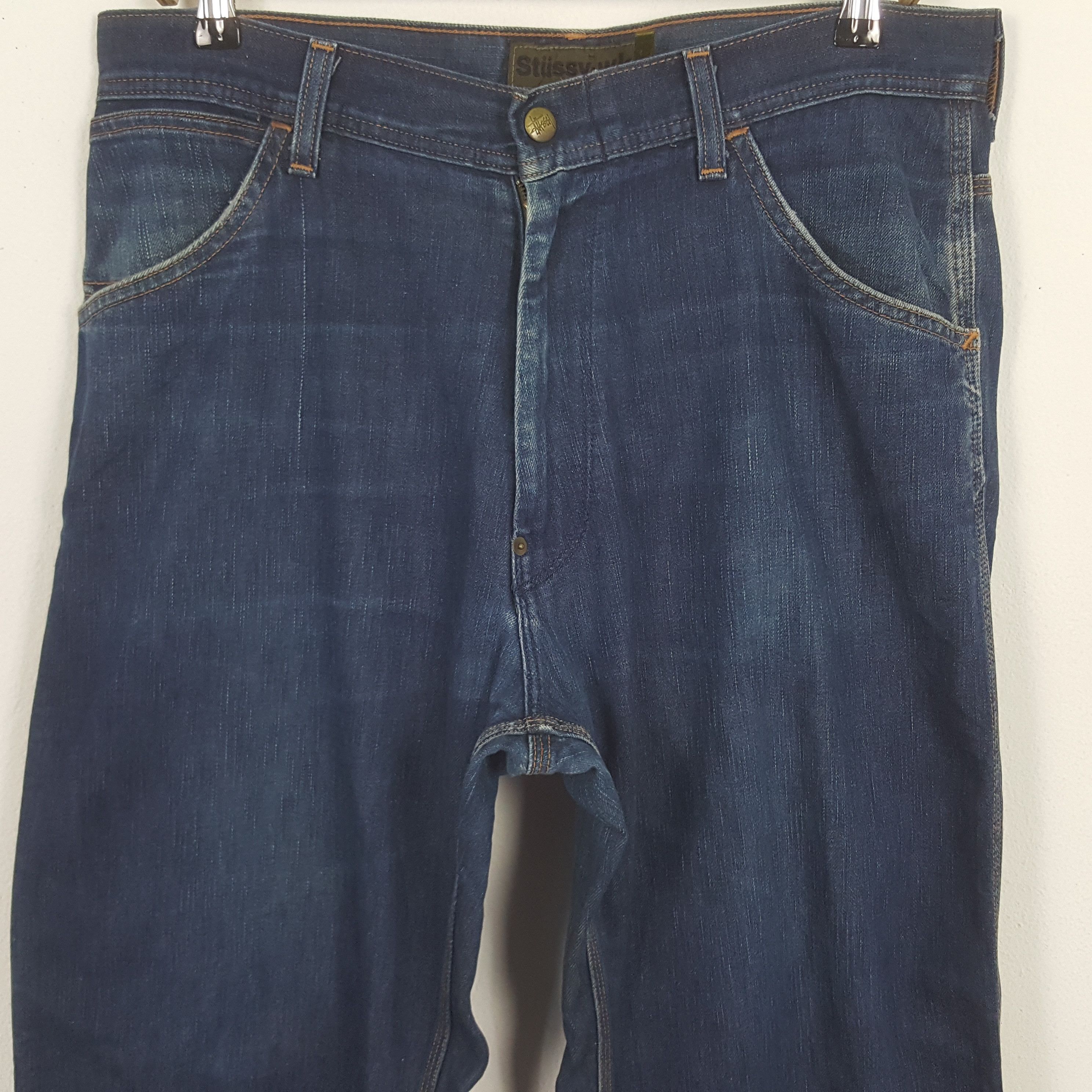 Stussy × Vintage Vintage Stussy Custom Big Art Logo Style Denim Size US 35 - 4 Thumbnail