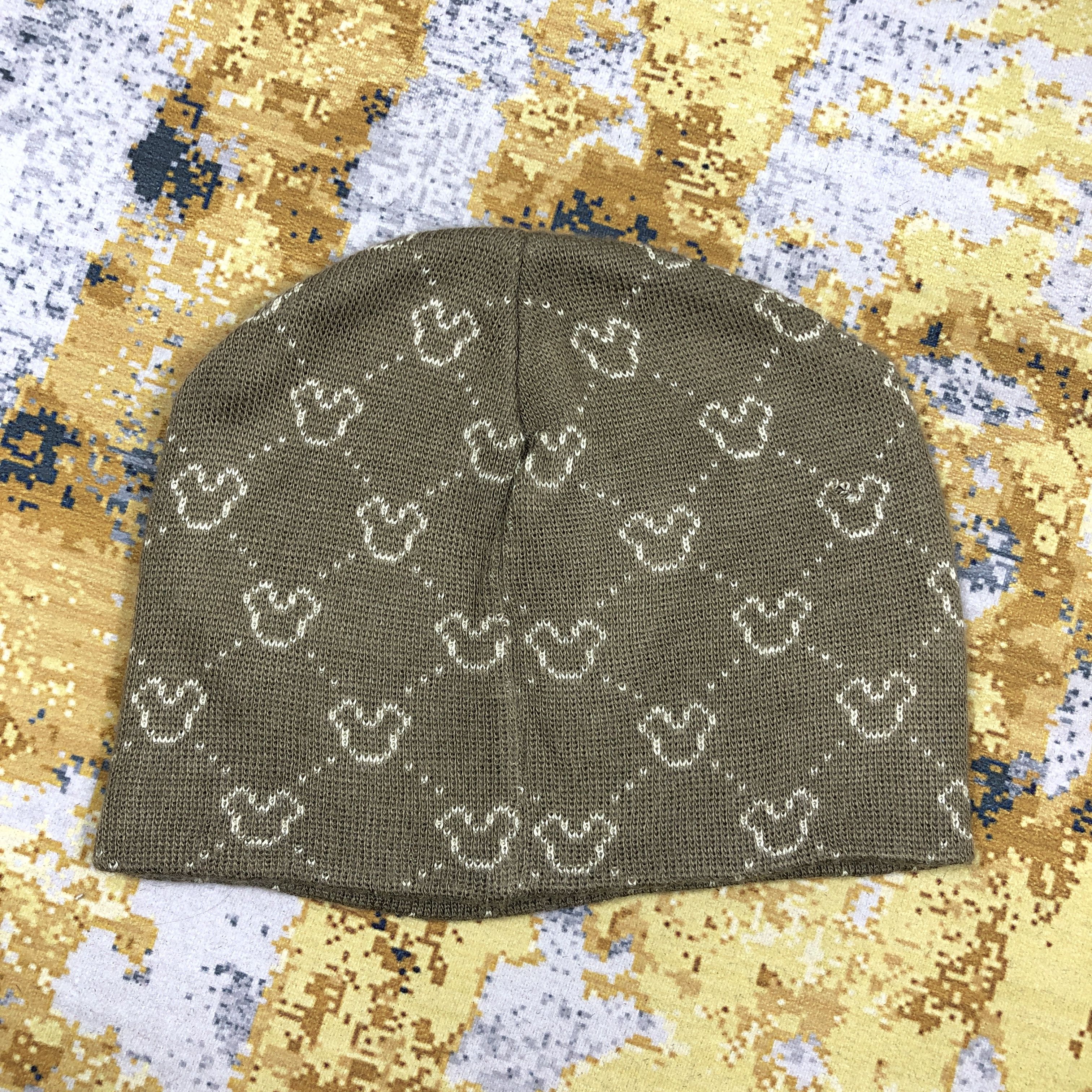 Disney × Vintage Vintage Mickey Mouse Fullprint Beanie Hat B2198 Size ONE SIZE - 4 Thumbnail