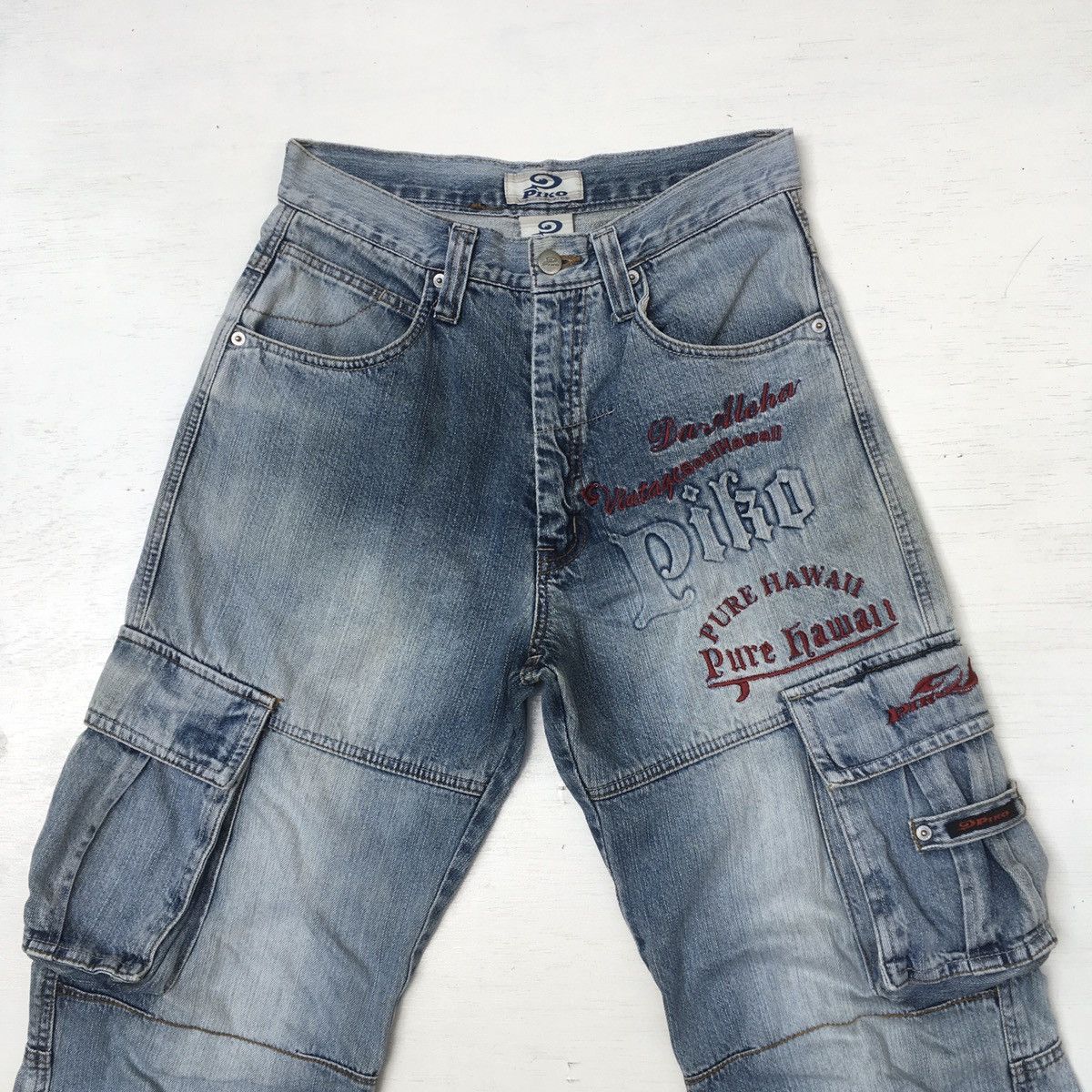Vintage Vintage Hawaii Piko Cargo Jeans Size US 28 / EU 44 - 1 Thumbnail